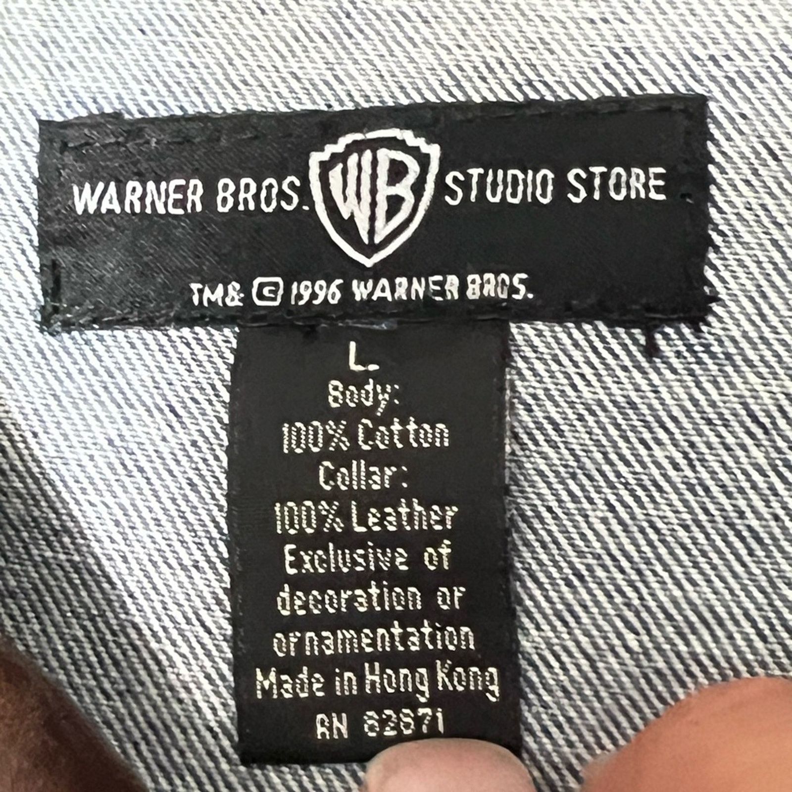 Warner Bros Vintage Looney Tunes Taz Angel Embroidered Chore Jean Jacket Size US L / EU 52-54 / 3 - 7 Thumbnail