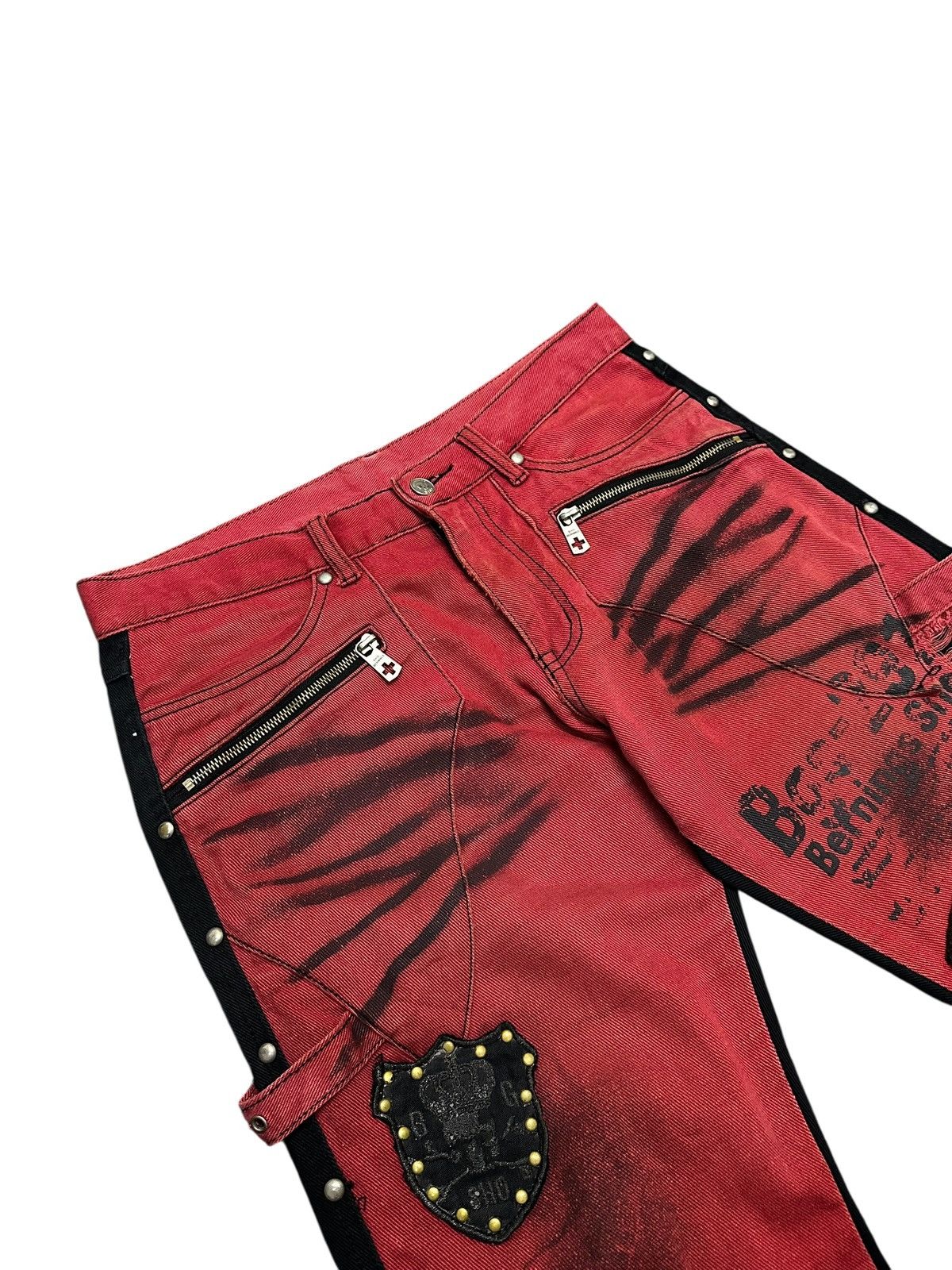 BERNINGS SHO Vintage Berning Sho Flare Original Distressed Punk Design Size US 34 / EU 50 - 5 Thumbnail