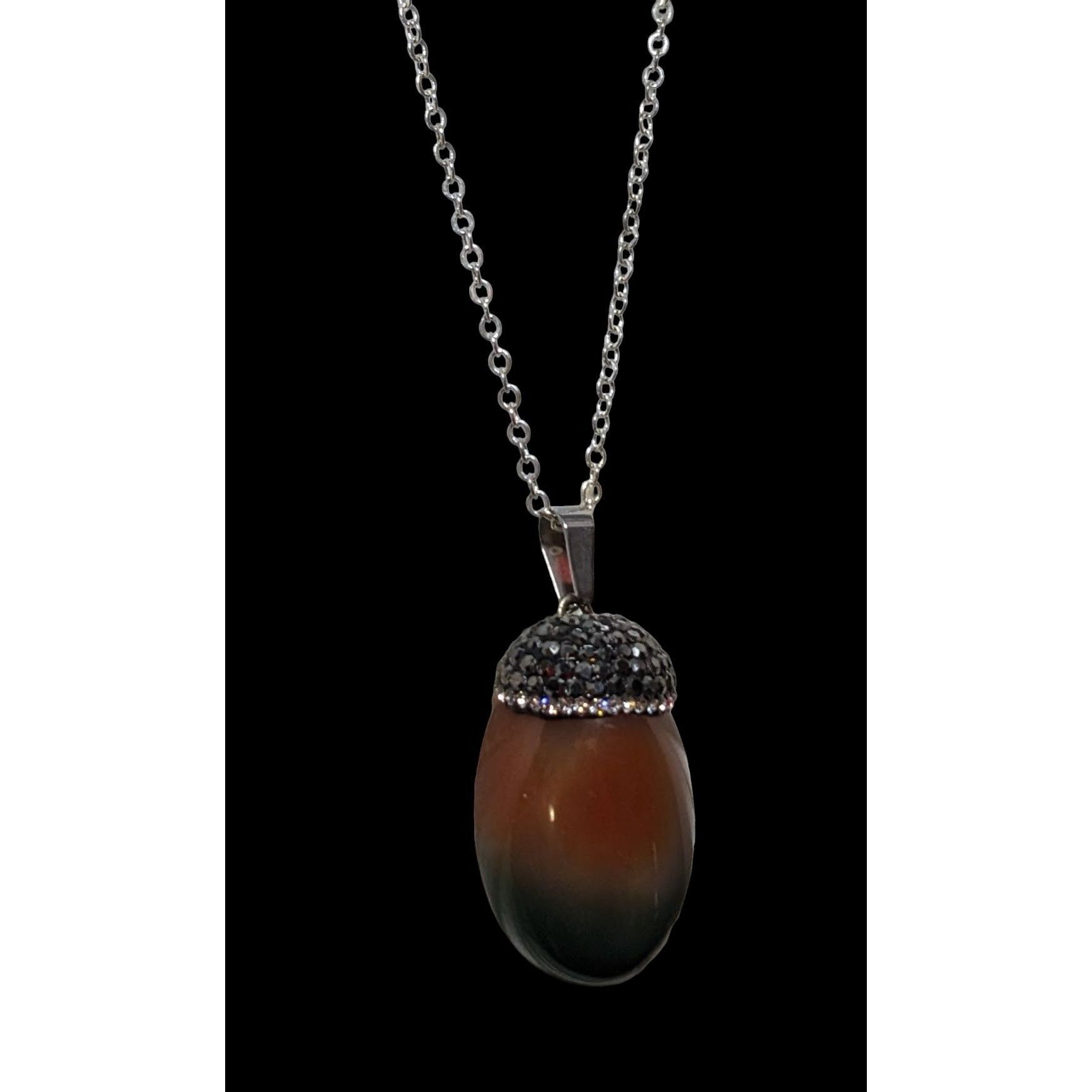 Other Orange And Green Rhinestone Capped Gemstone Necklace Size ONE SIZE - 5 Thumbnail