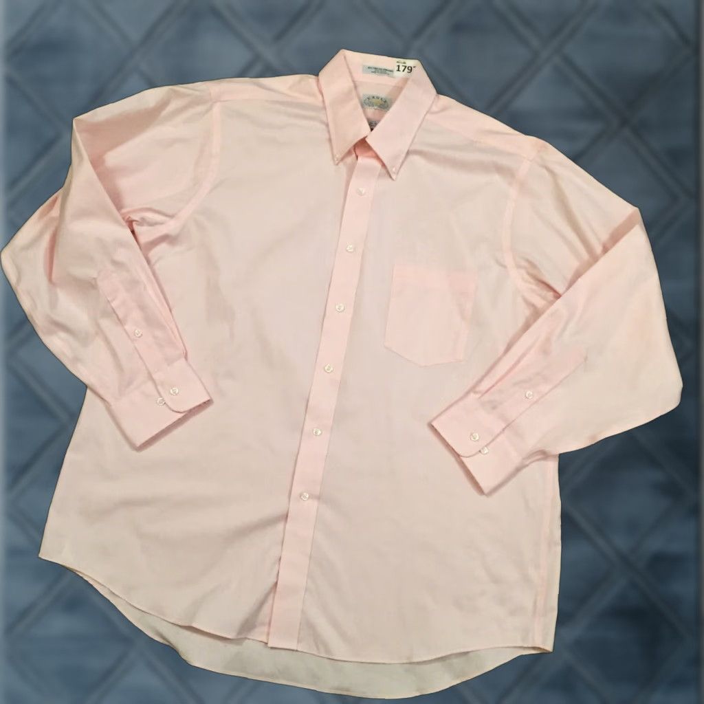 Vintage Eagle Shirt Mens 17.5 Pink Long Sleeve Button-Down Shirt Size US XXL / EU 58 / 5 - 1 Thumbnail