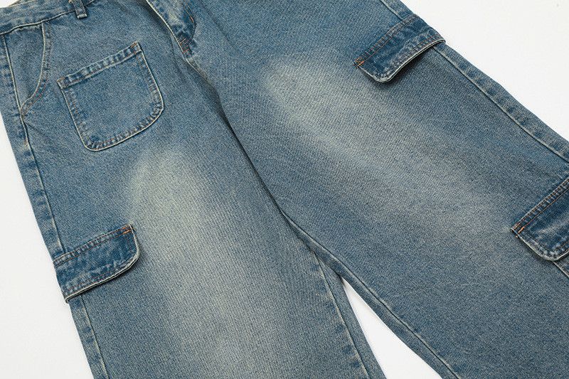 Jean American street retro multi-pocket cargo jeans Size US 32 / EU 48 - 5 Thumbnail