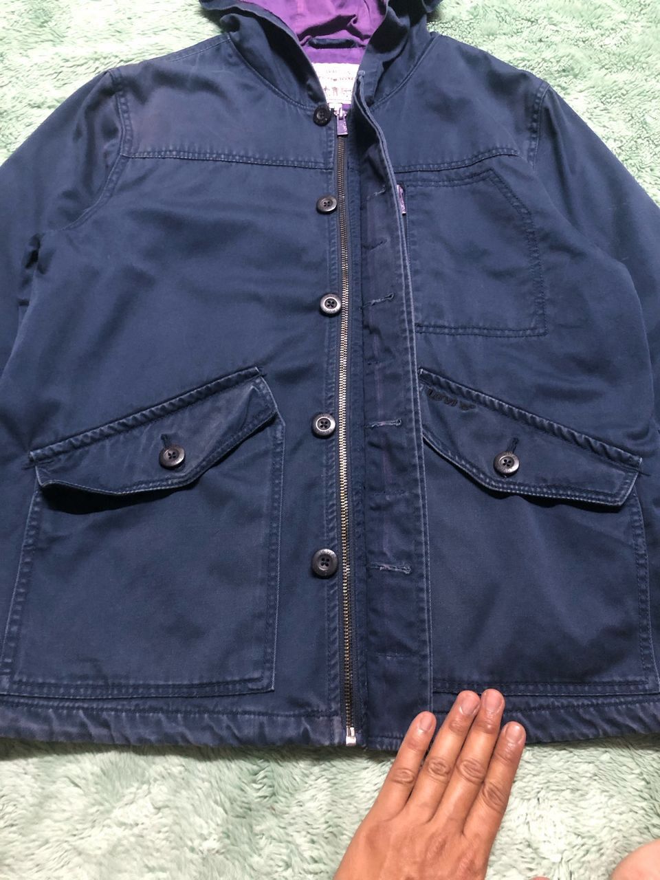 Japanese Brand × Levi's × Levi's Vintage Clothing LEVI'S HEAVY COTTON HOODED JACKET SUNFADED FADED Size US M / EU 48-50 / 2 - 4 Thumbnail