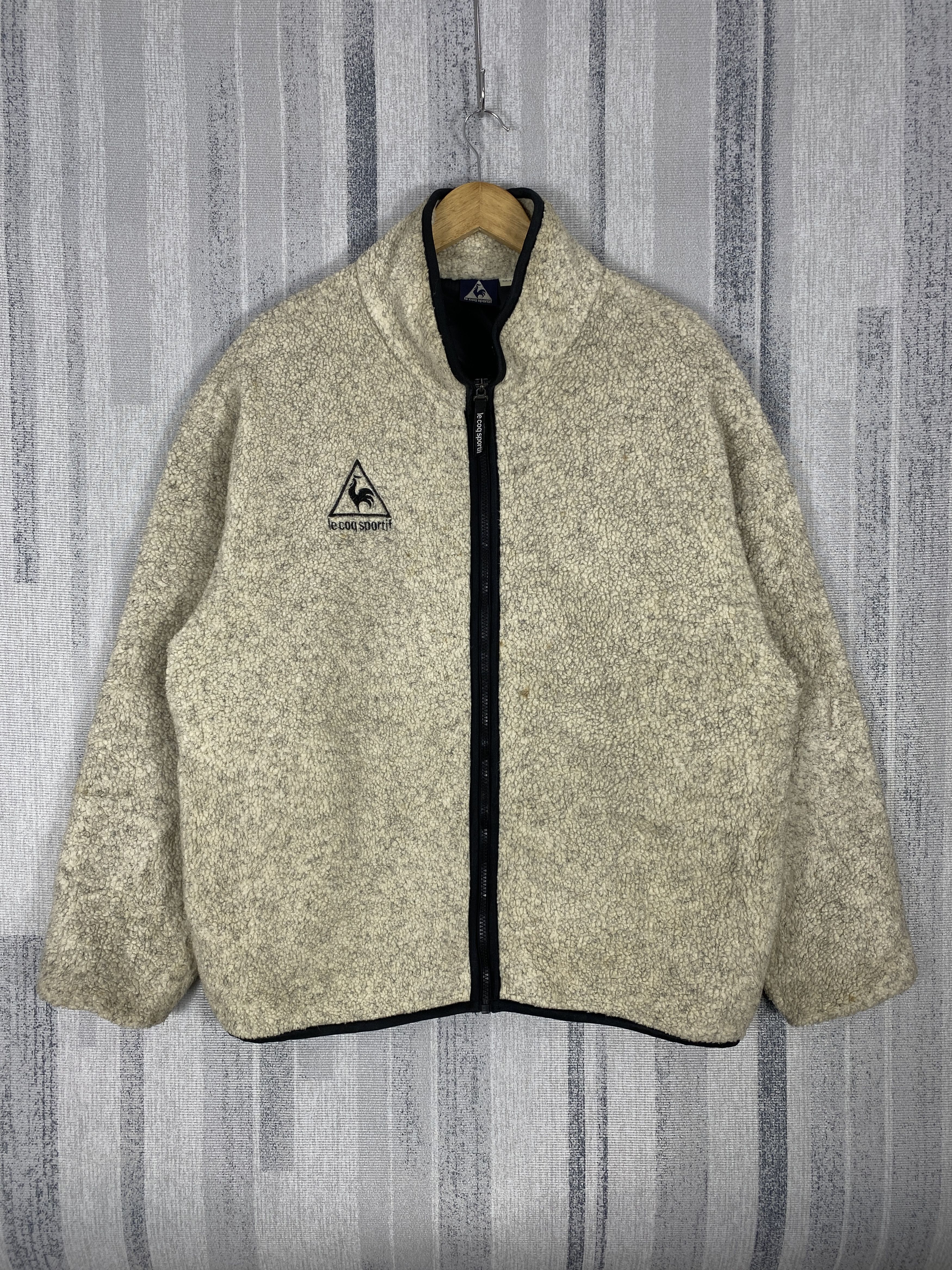 Le Coq Sportif Vintage Le Coq Sportif Fleece Jacket K0175 Size US L / EU 52-54 / 3 - 1 Thumbnail