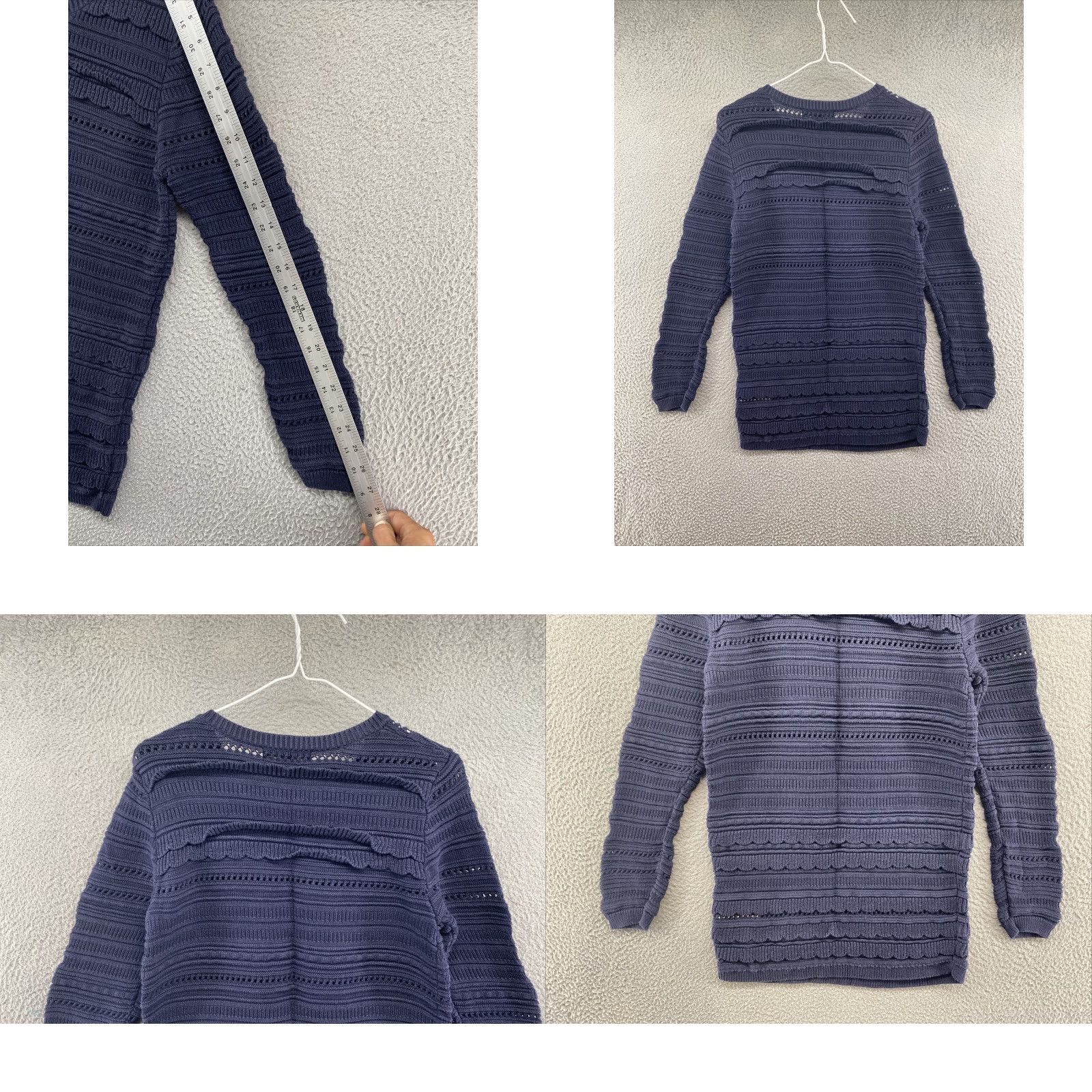 Banana Republic BANANA REPUBLIC Women's Blue Rayon Blend Pullover Knit Sweater M Size Crew Neck Pullover Womens Sweater Size M / US 6-8 / IT 42-44 - 8 Thumbnail