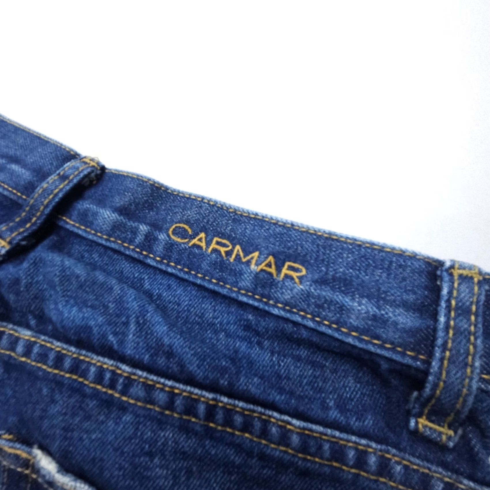 Vintage VINTAGE Carmar High Rise Straight Jeans Womens 27 Blue Dark Rigid Cotton Denim USA Made Size 27" / US 4 / IT 40 - 4 Thumbnail