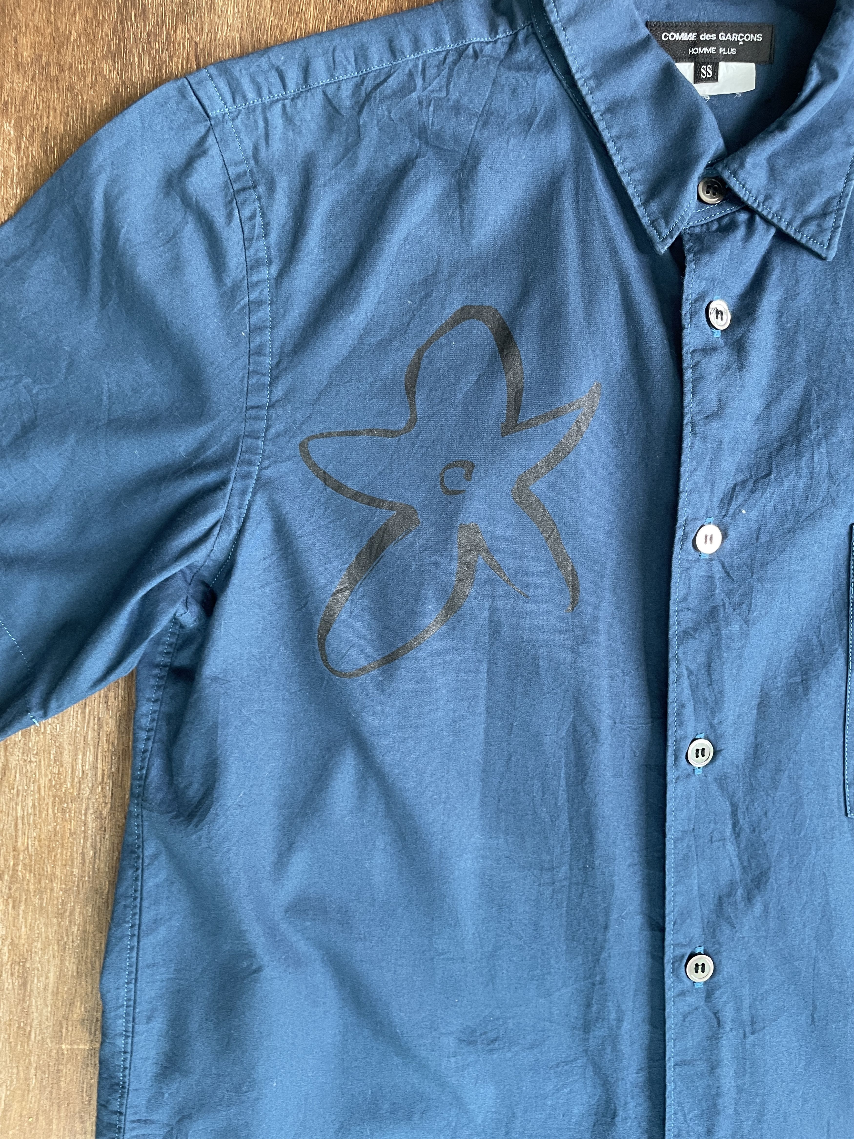Comme des Garcons Homme Plus CDGH PLUS Graphic Paint Shirt 2006 Size US S / EU 44-46 / 1 - 4 Thumbnail