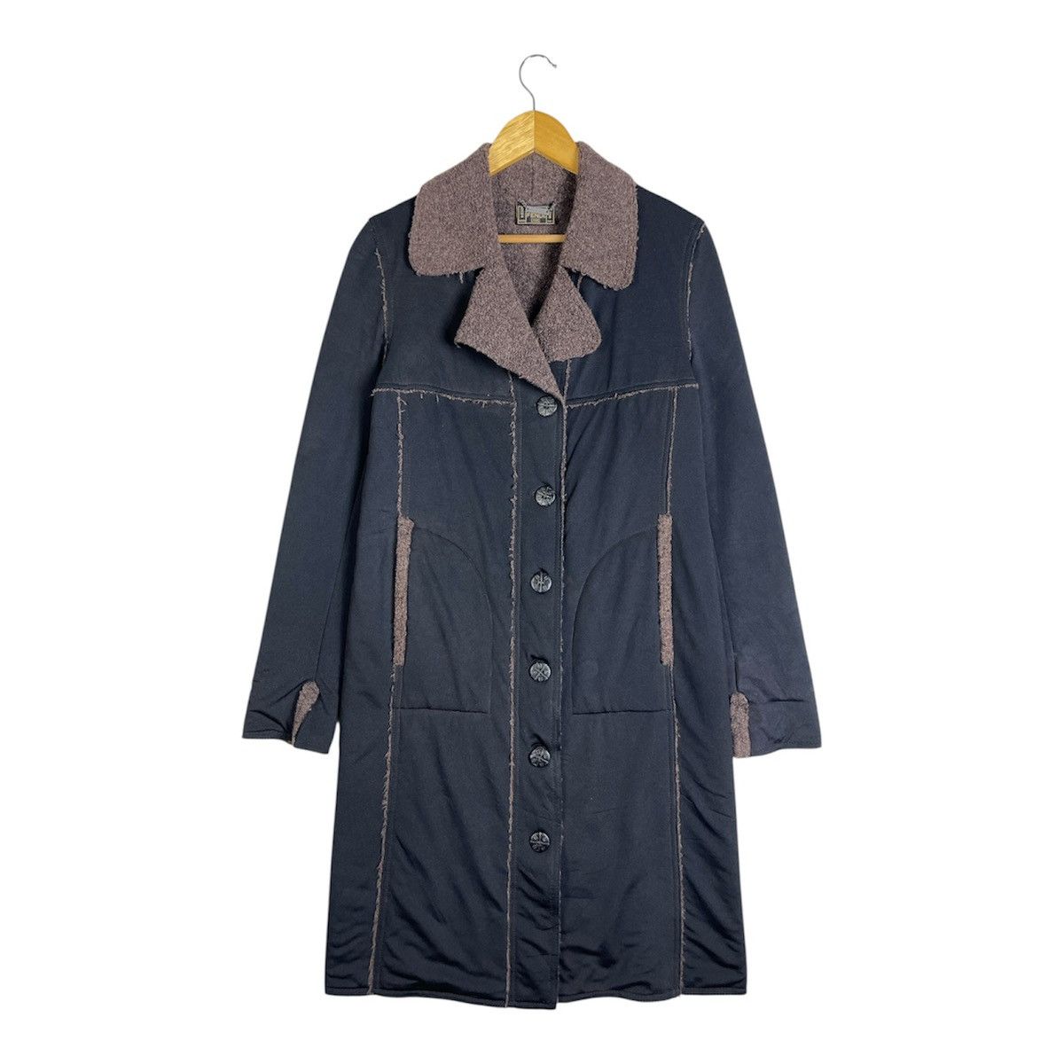 Fendi Vintage Fendi Jeans Shearling Long Jacket - Deep Navy Size M / US 6-8 / IT 42-44 - 1 Thumbnail