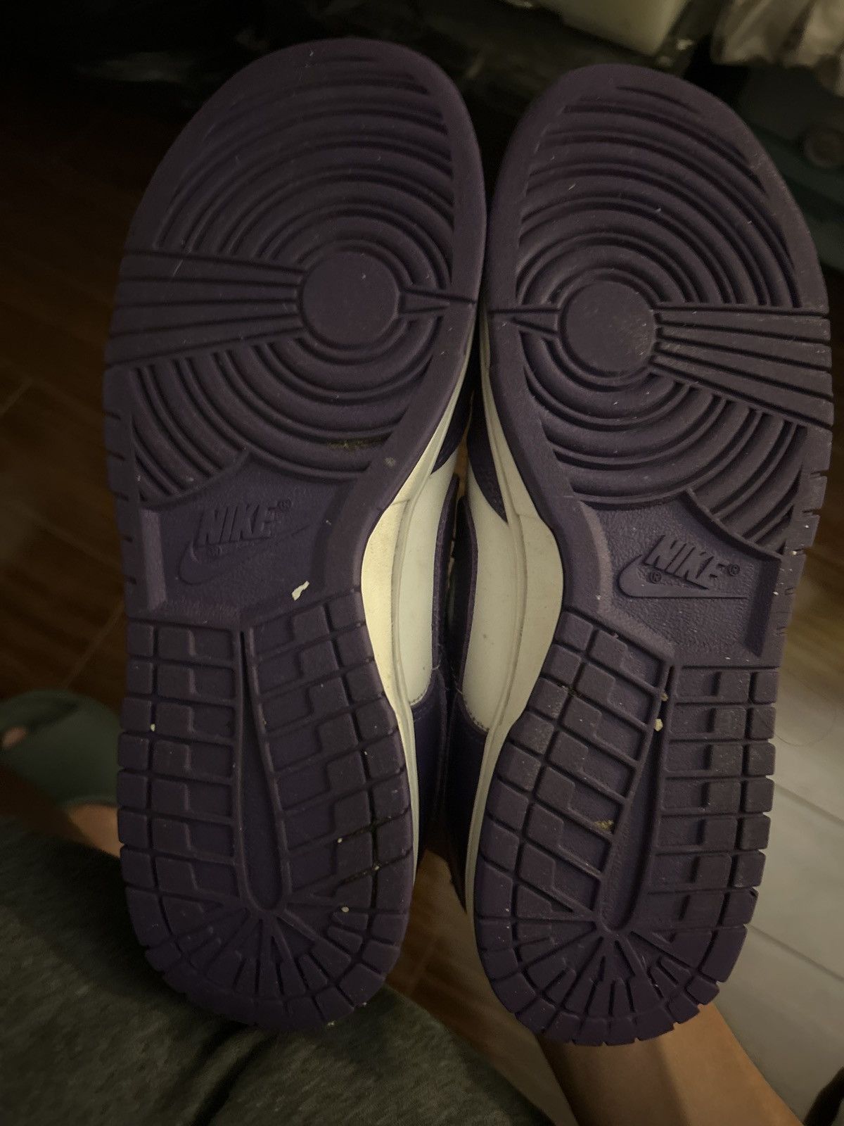 Nike white and purple dunks Size US 9.5 / EU 42-43 - 4 Thumbnail