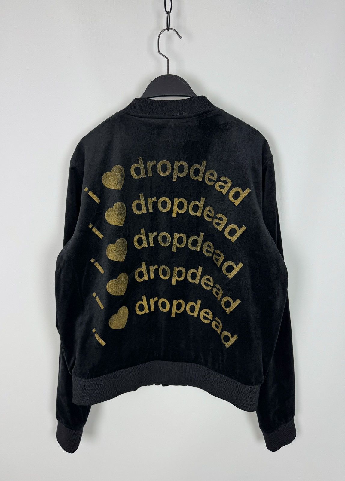 Drop Dead Drop Dead “I Love Dropdead” Velour Bomber Women’s Jacket Size L / US 10 / IT 46 - 11 Thumbnail