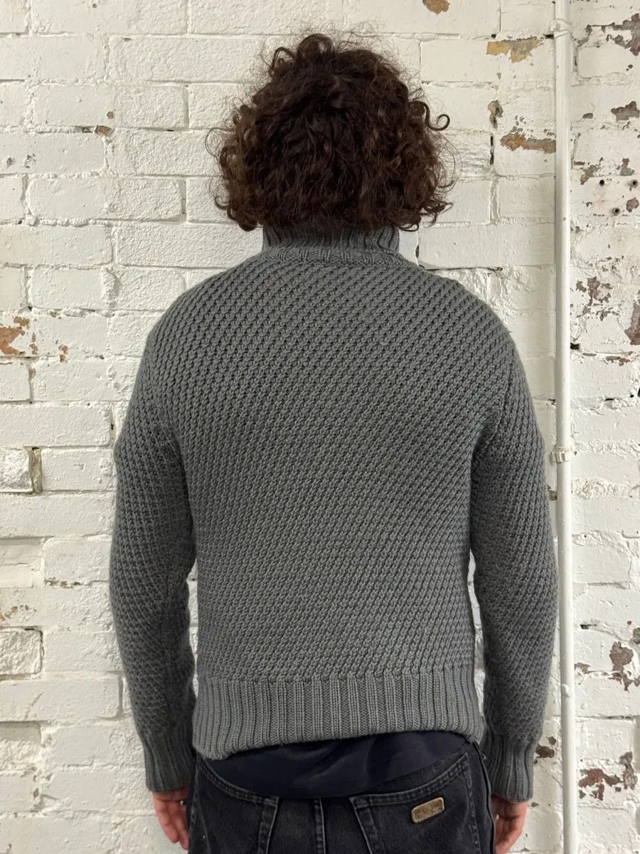 Gucci 2000s Gucci Wool Grey Knitted Turtleneck Sweater Size US M / EU 48-50 / 2 - 3 Thumbnail