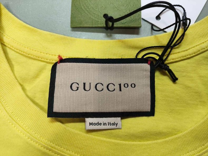 Gucci GucciLemon yellow logo short sleeves 2503-Nextarrow Size US L / EU 52-54 / 3 - 3 Thumbnail