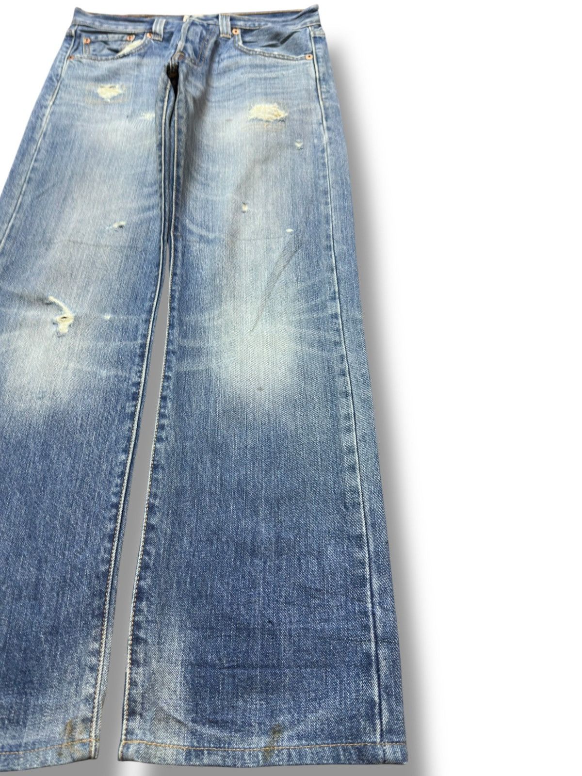 Levi's Vintage Levi’s 501 Faded Ripped Distressed Denim Size US 28 / EU 44 - 4 Thumbnail