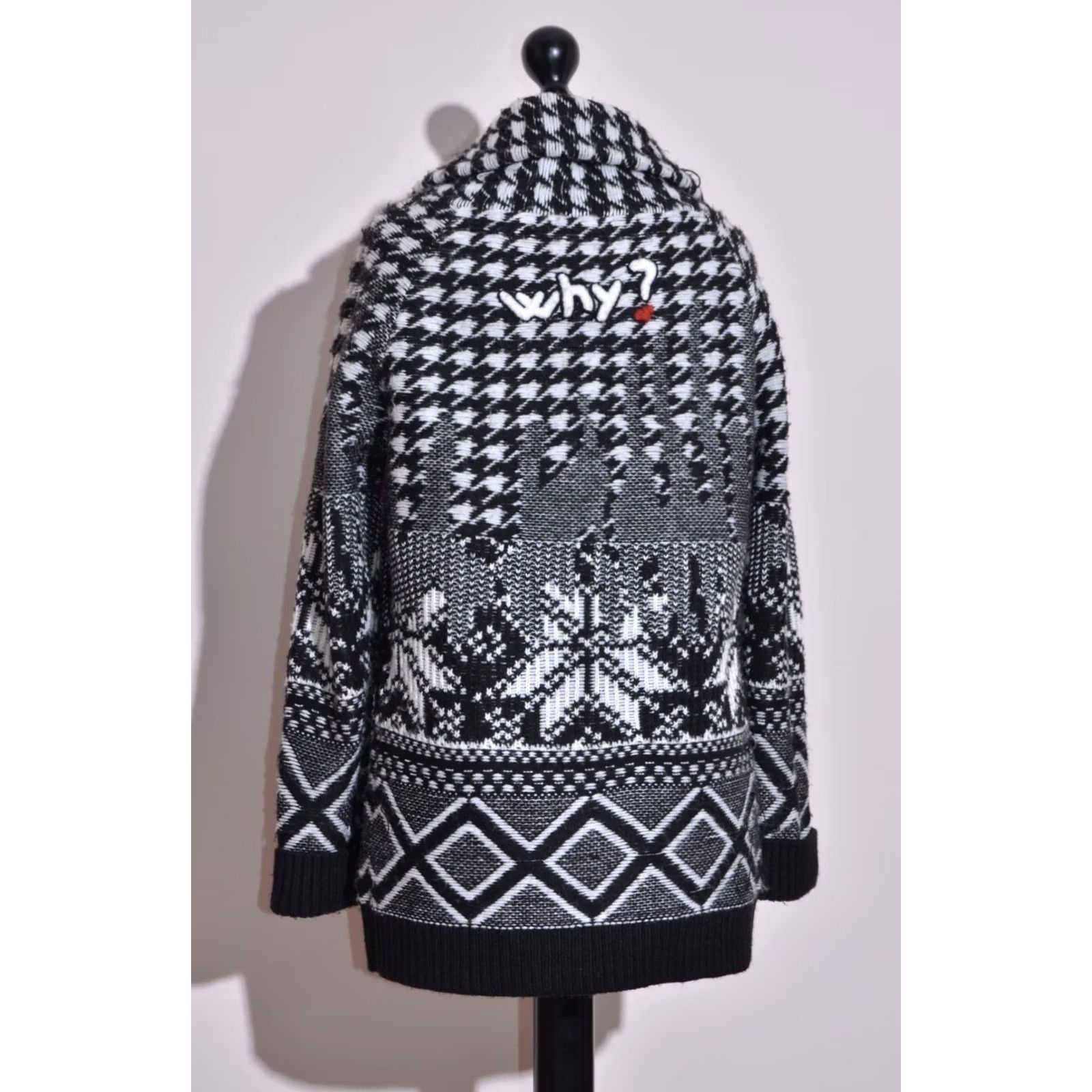 Desigual Desigual Women's Knitted Jacket Cardigan Long Sleeve 1 Snap Button Size L Grey Coatigan Overcoat Casual Womens Size L / US 10 / IT 46 - 6 Thumbnail