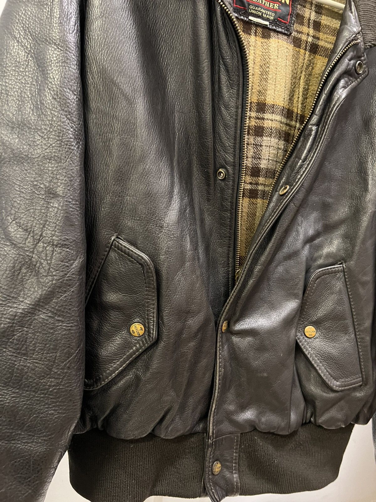 Chevignon × Vintage Chevignon super vintage retro black leather jacket Size US XL / EU 56 / 4 - 3 Thumbnail