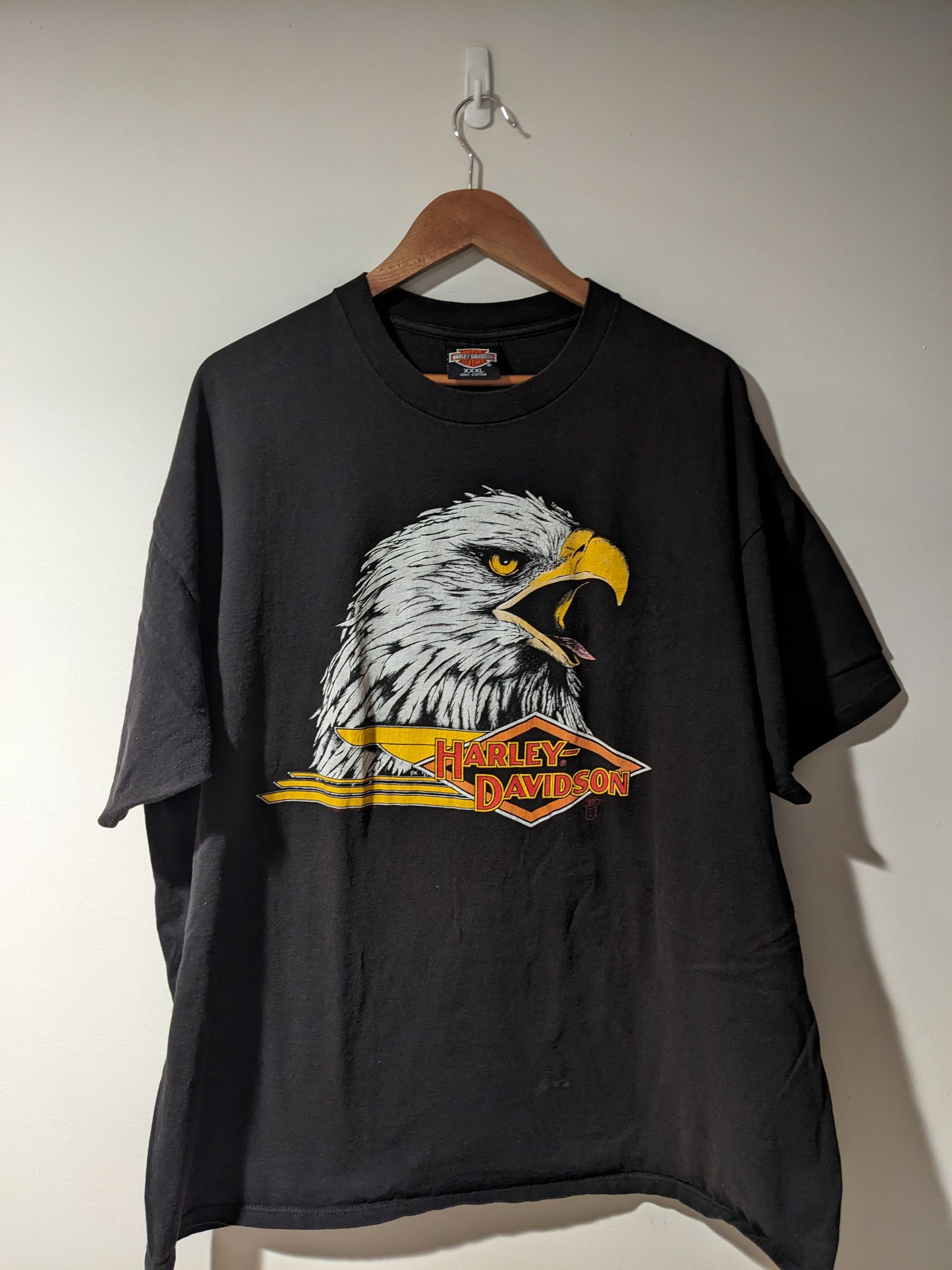 Harley Davidson Vintage 1986 Harley Davidson Bald Eagle Motorcycle T-Shirt Size US XXL / EU 58 / 5 - 1 Thumbnail