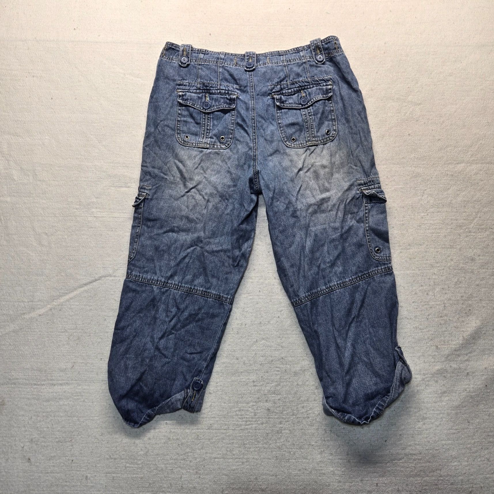 Vintage Cato Jeans Mid-Rise Capri 5-Pocket Zip Closure Blue Denim Women's 12 Jeans Size 34" / US 12 / IT 48 - 8 Thumbnail