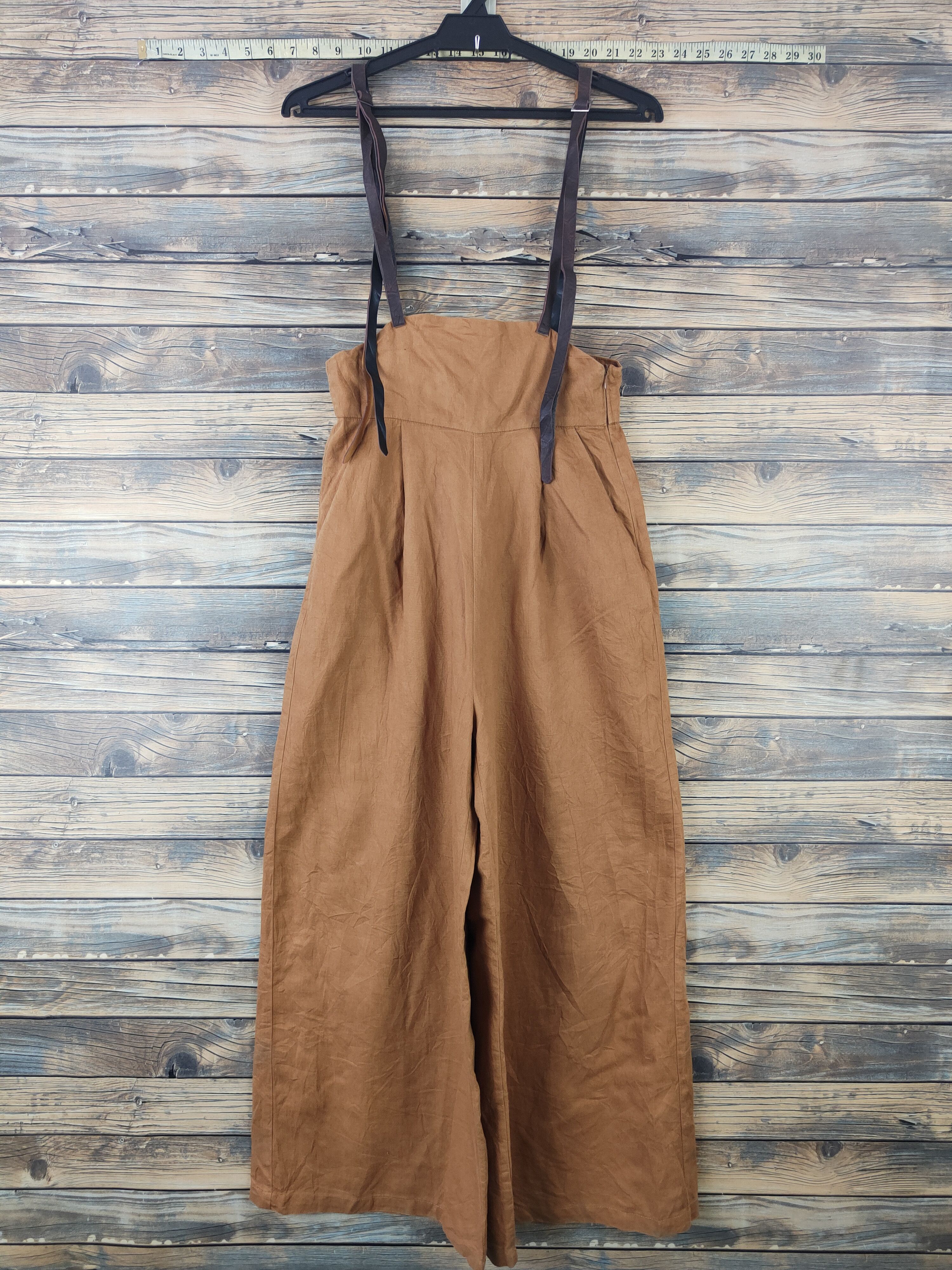 Japanese Brand × Vintage Streetwear Vintage Japan Brand Brown Adjust Strap Jumpsuit Size 26" / US 2 / IT 38 - 1 Thumbnail