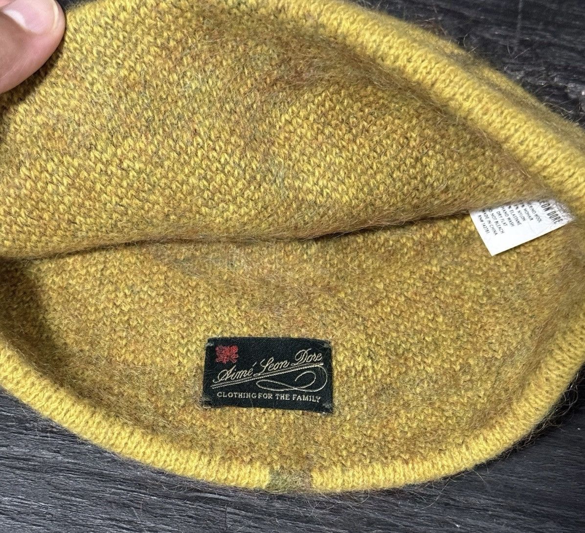 Aime Leon Dore Aime Leon Dore Beanie Hat MERINO WOOL Yellow Unisex One Size Size ONE SIZE - 3 Thumbnail