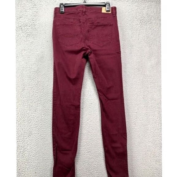 Abercrombie & Fitch Abercrombie & Fitch Jeans Womens 28 Burgundy Skinny Mid-Rise Stretch Denim Pants Size 28" / US 6 / IT 42 - 2 Thumbnail