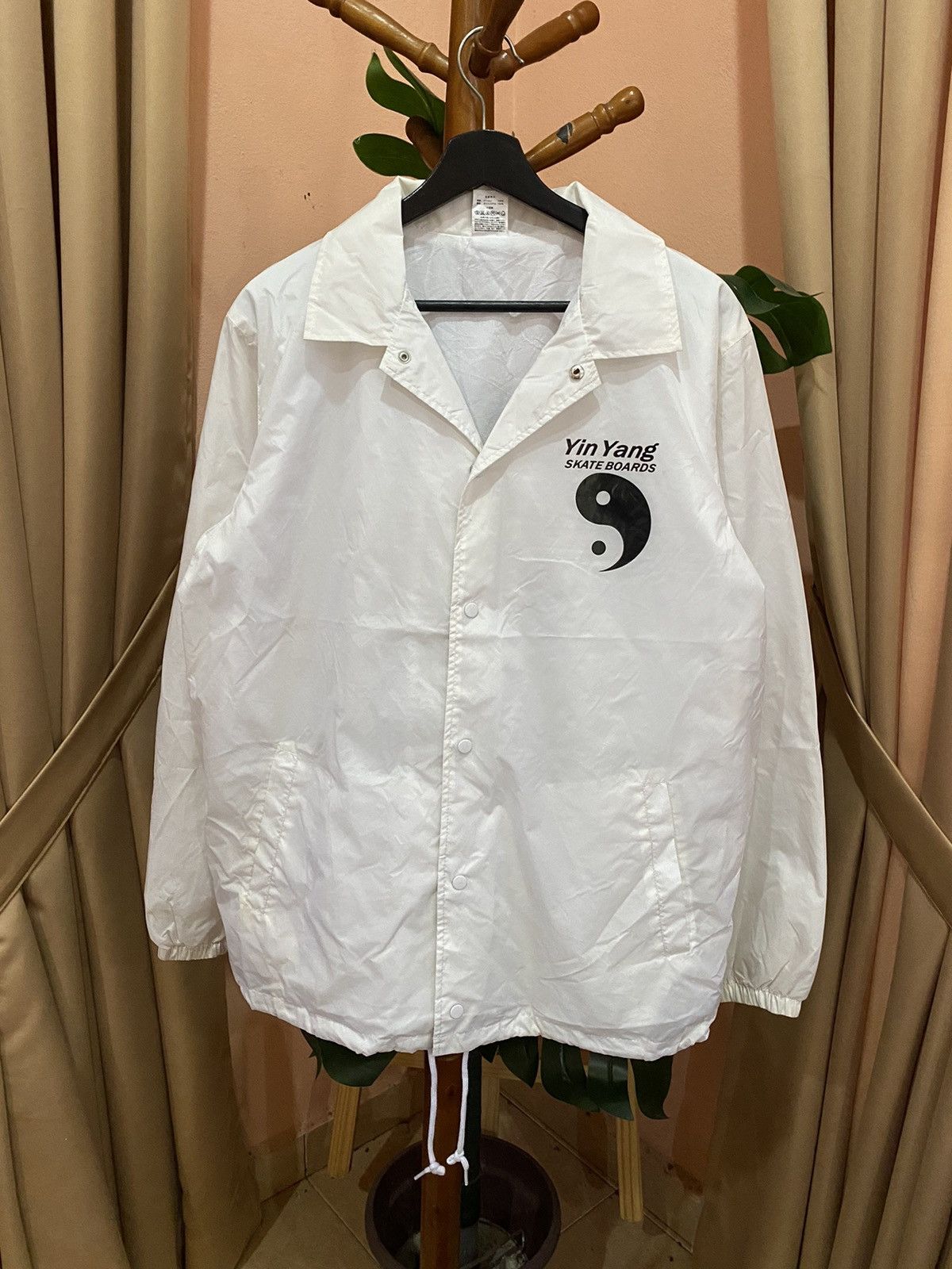 Other RARE YIN YANG SKATEBOARD COACH JACKET MINIMALIST STYLE Size US L / EU 52-54 / 3 - 4 Thumbnail