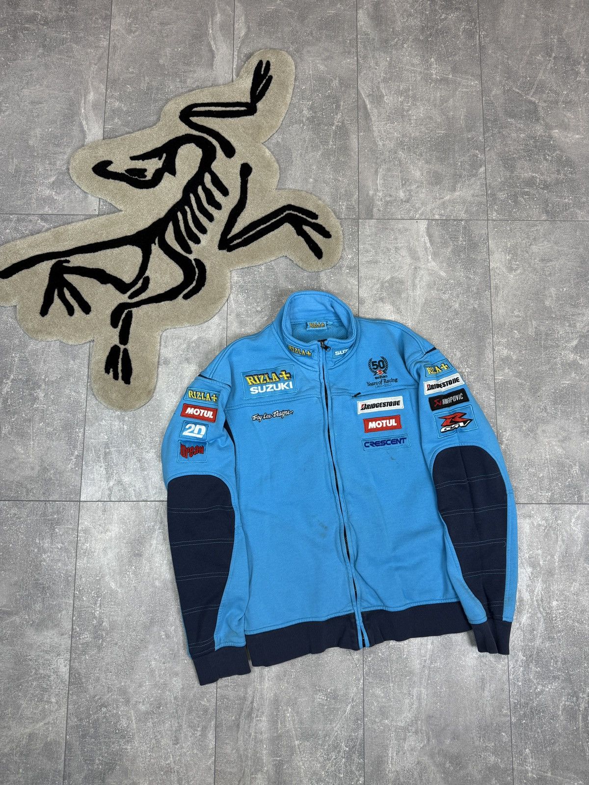 Vintage Mens Vintage Suzuki zip sweatshirt jacket racing Size US M / EU 48-50 / 2 - 1 Thumbnail