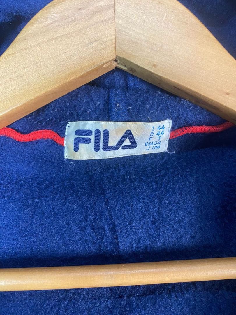 Fila Unisex 🔥Vintage fila spellout fleece zipper hoodie Size US L / EU 52-54 / 3 - 6 Thumbnail