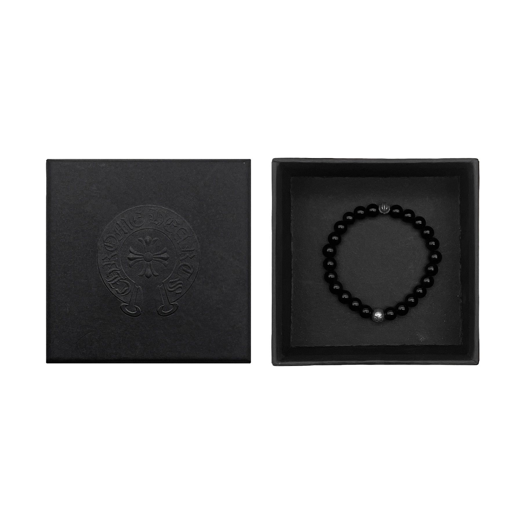 Chrome Hearts Chrome Hearts 10mm Garnet Silver Cross Beaded Bracelet Size ONE SIZE - 4 Thumbnail
