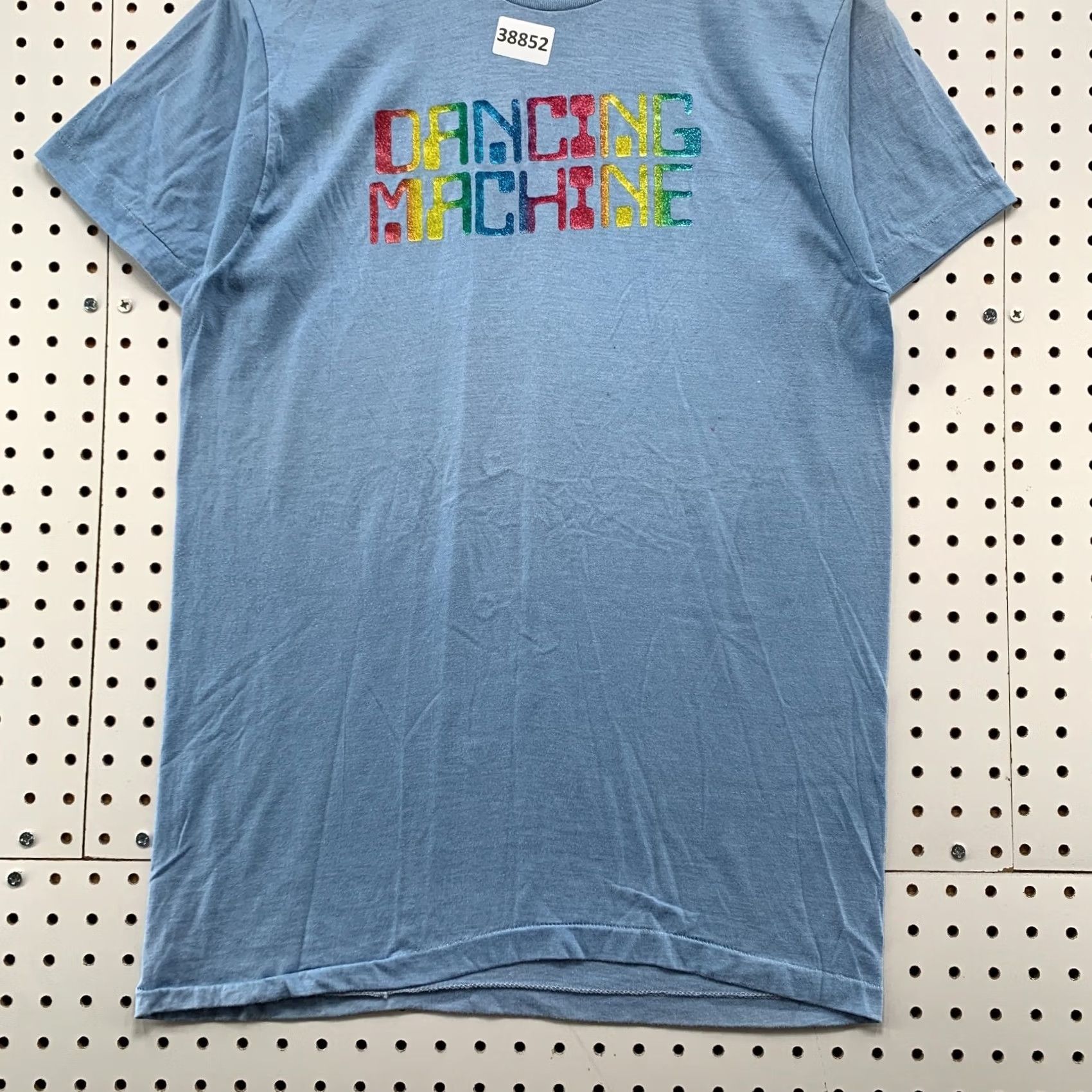 Vintage VINTAGE 70s Dancing Machine Shirt Mens Fits Medium Blue Glitter Graphic Size US M / EU 48-50 / 2 - 3 Thumbnail