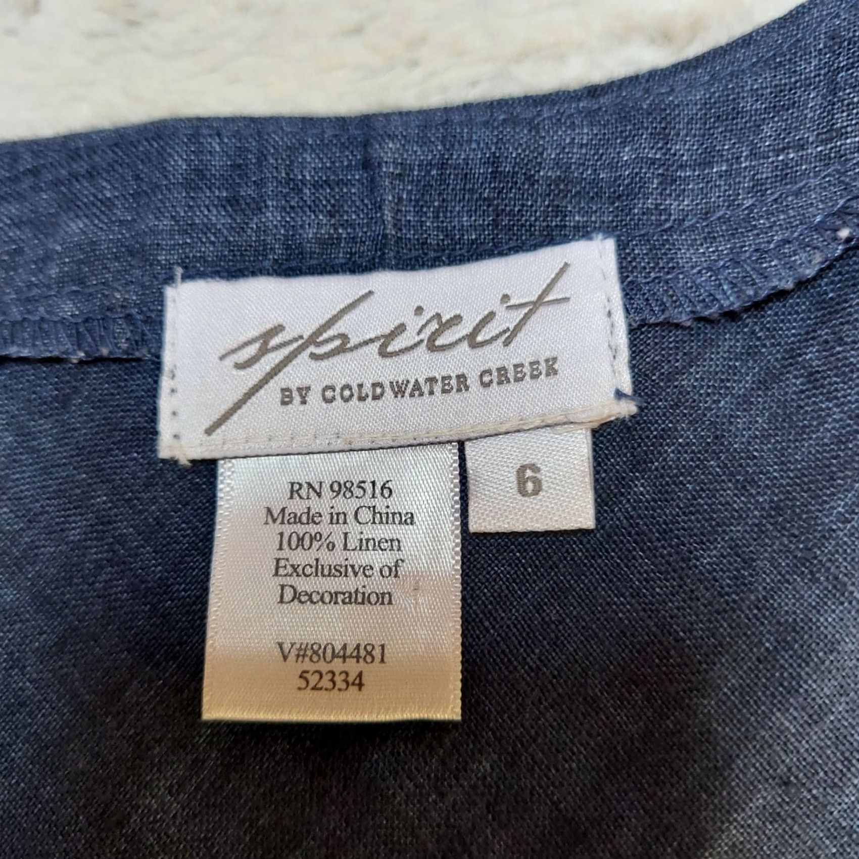 Coldwater Creek Coldwater Creek Spirit Women Scoop Neck Linen Tank Top Size 6 Blue Sleeveless Size M / US 6-8 / IT 42-44 - 3 Thumbnail