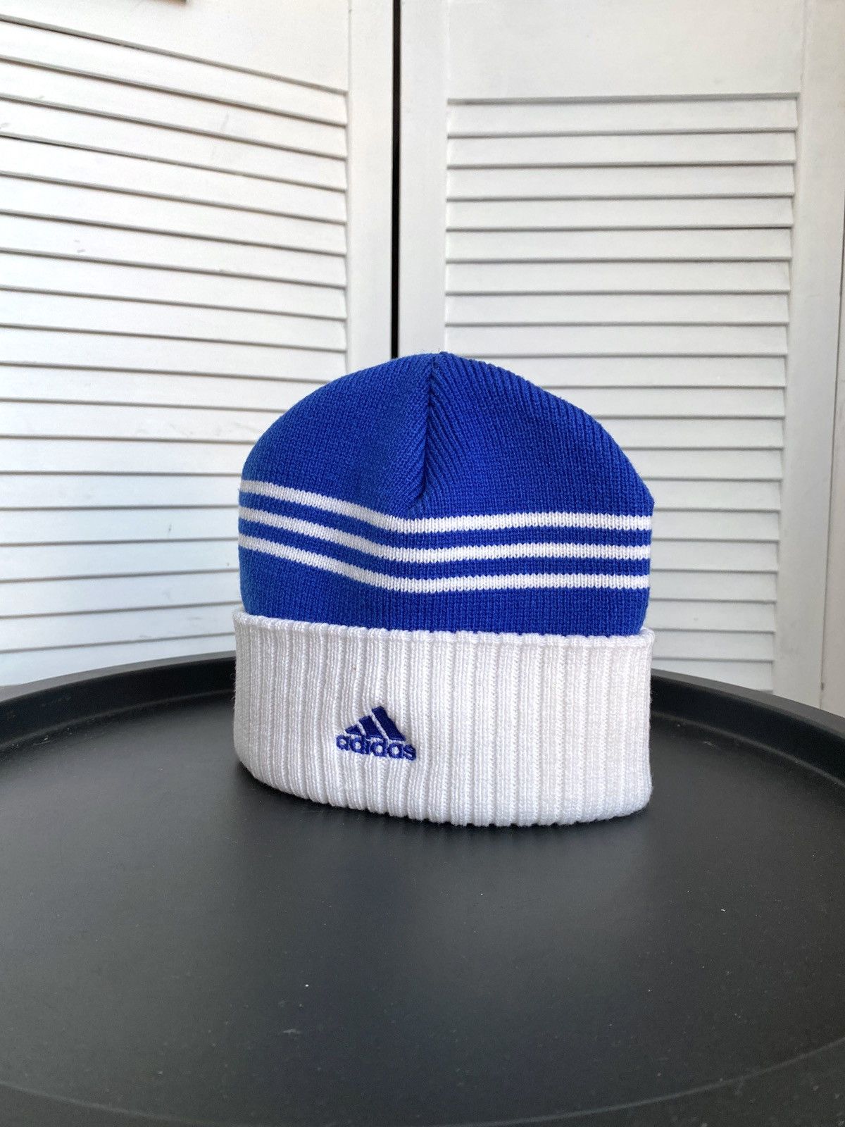 Adidas × Vintage Vintage 90s Adidas Club Brugge KV Soccer Striped Beanie Hat Size ONE SIZE - 4 Thumbnail