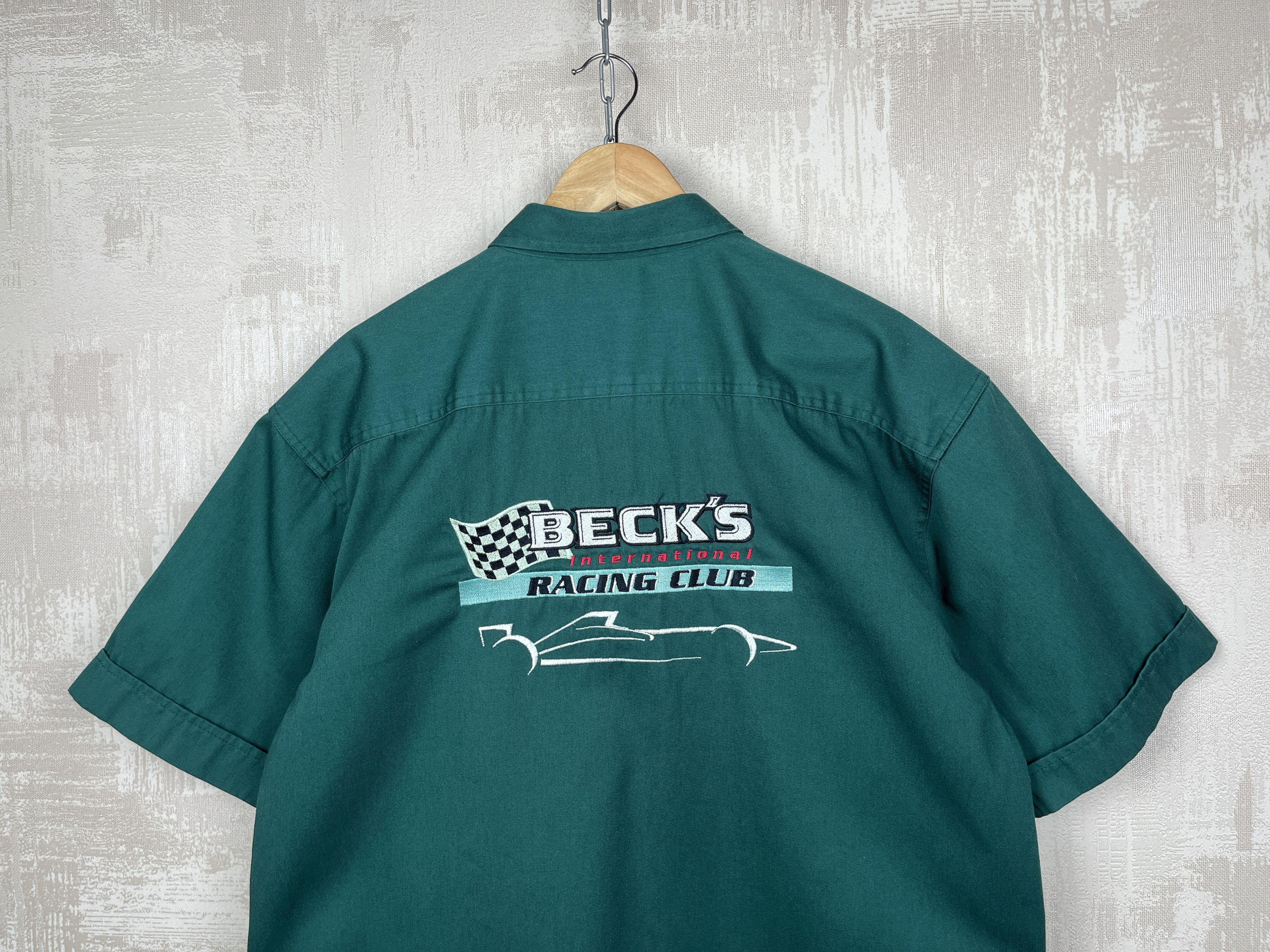 Formula 1 Vintage Beck's Racing Club Formula Uno F1 Short Sleeve Shirt Size US XL / EU 56 / 4 - 1 Thumbnail