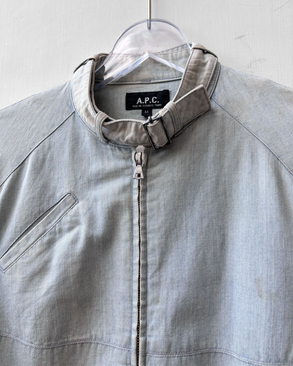 A.P.C. Ss2003 Denim Moto Biker Jacket Size US M / EU 48-50 / 2 - 5 Thumbnail