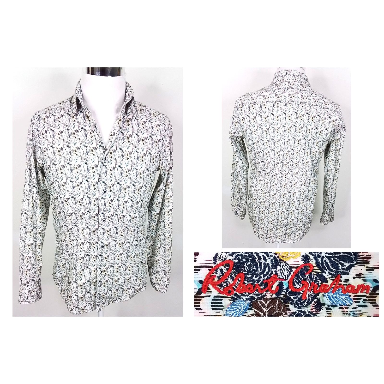 Robert Graham Robert Graham Men's Dress Shirt Size Small Patterned Size US S / EU 44-46 / 1 - 1 Thumbnail