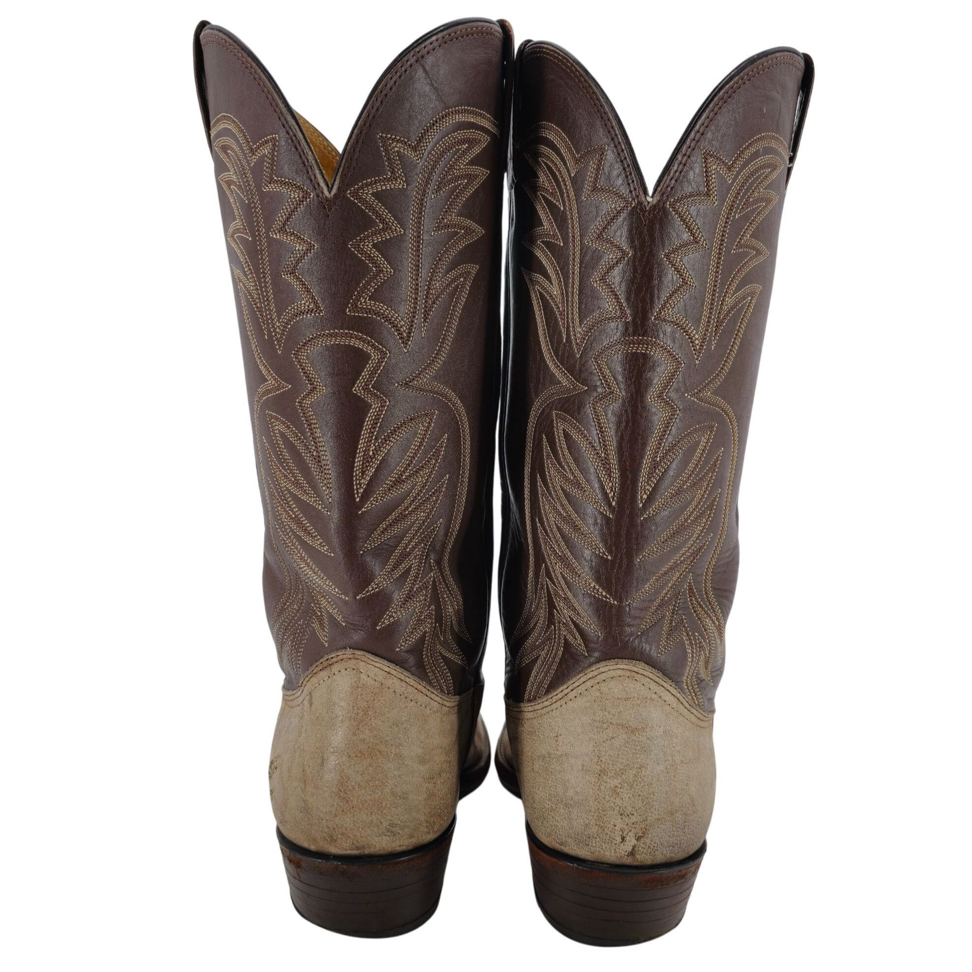 Nocona Boots Nocona Cape Buffalo Cowboy Boots Mens 10D Brown Tan Exotic Size US 10 / EU 43 - 10 Thumbnail