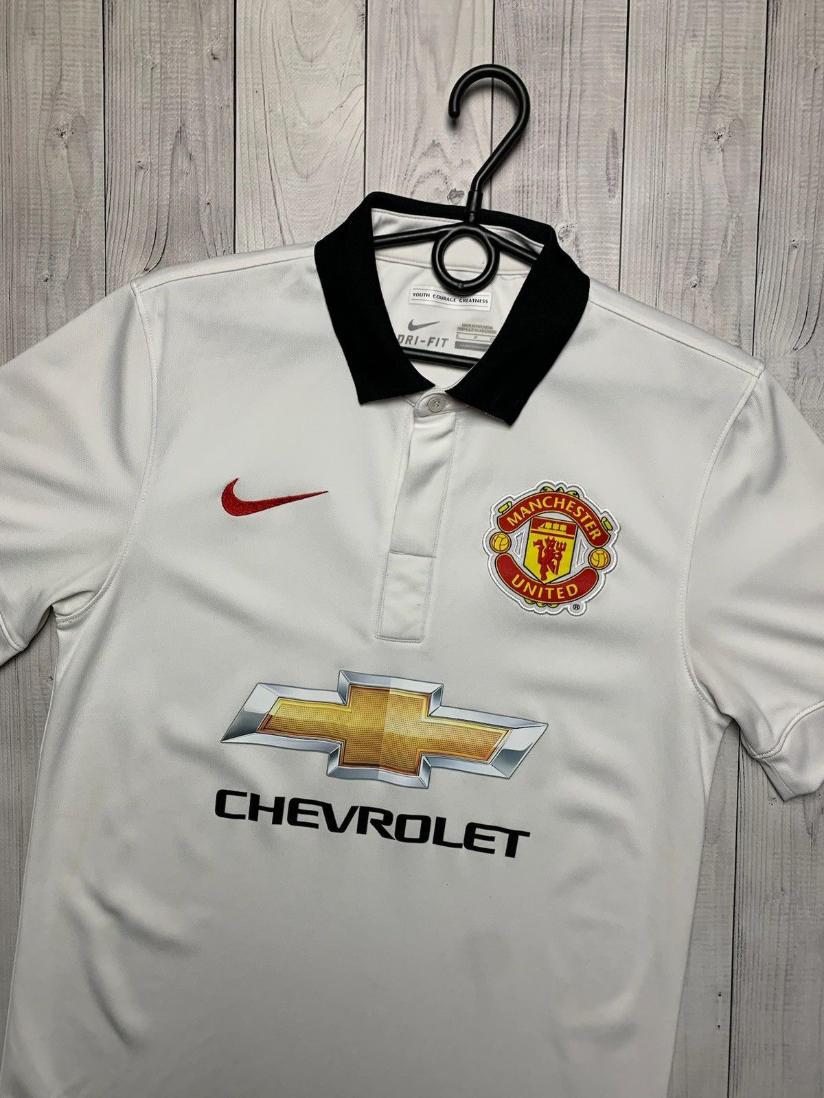 Nike × Vintage Vintage Nike Manchester United soccer jersey white S Size US S / EU 44-46 / 1 - 2 Thumbnail