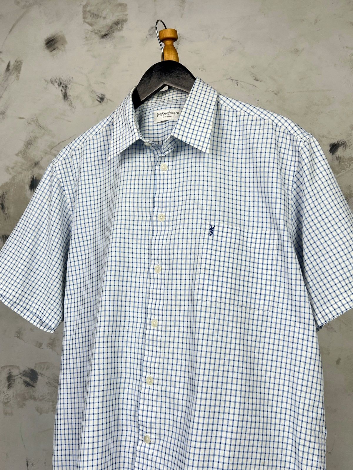 Yves Saint Laurent Yves Saint Laurent Pour Homme Short Sleeve Shirt L - XL Size US XL / EU 56 / 4 - 2 Thumbnail