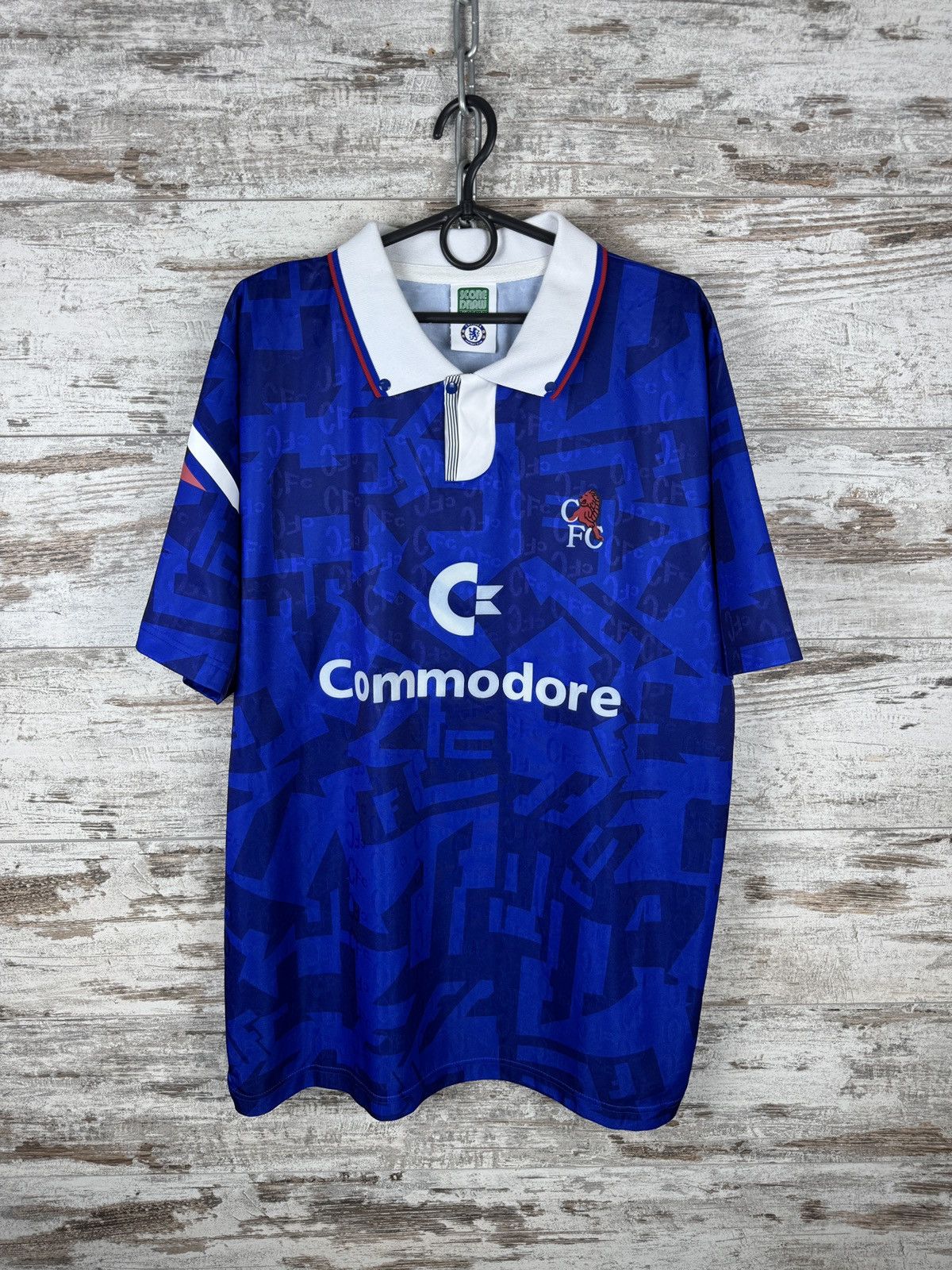 Chelsea Soccer × Vintage Mens Vintage Score Draw Chelsea FC T-shirt soccer jersey Size US XL / EU 56 / 4 - 1 Thumbnail