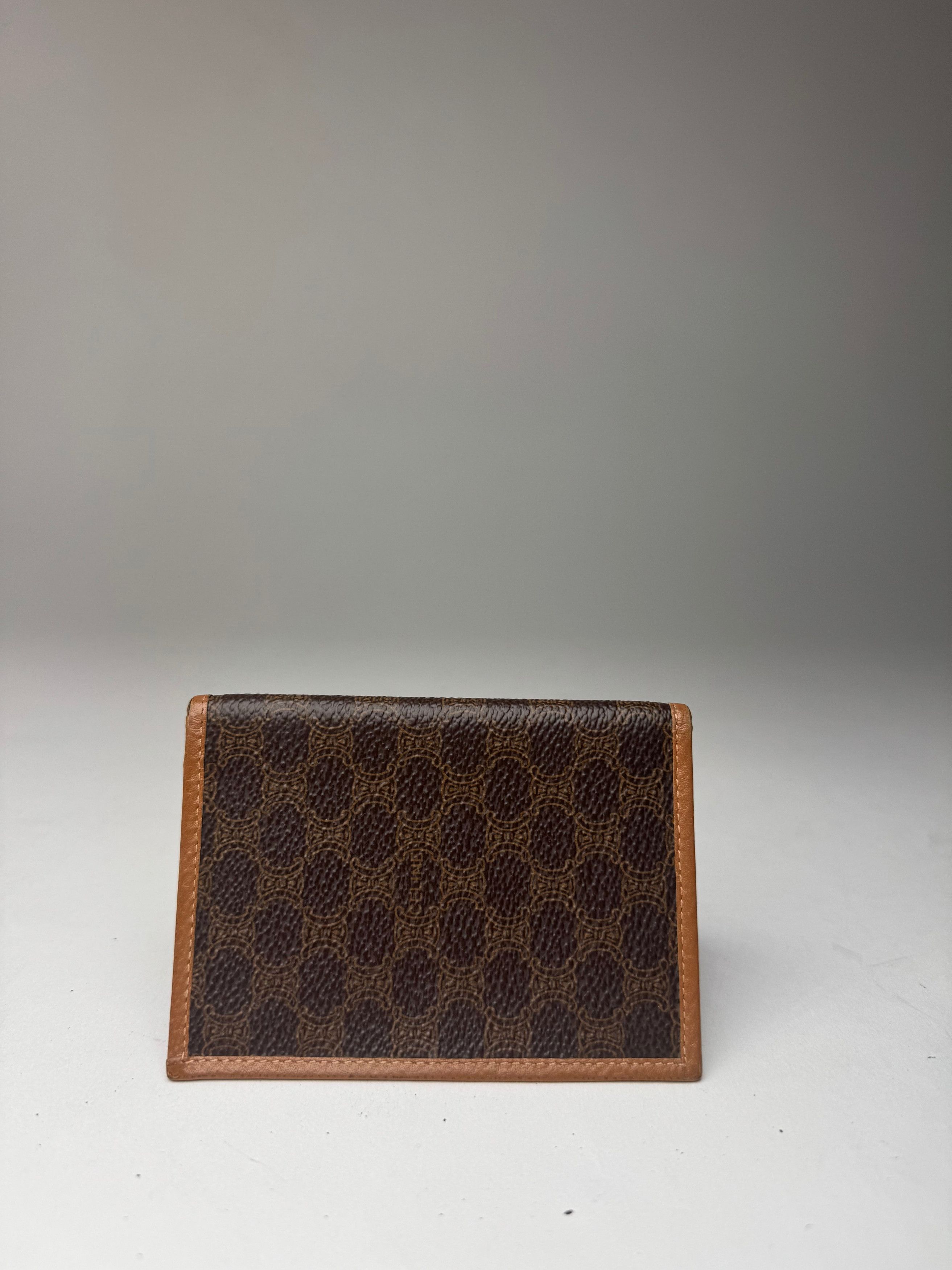 Celine Vintage Monogramm Leather Card Holder Brown Size ONE SIZE - 1 Thumbnail