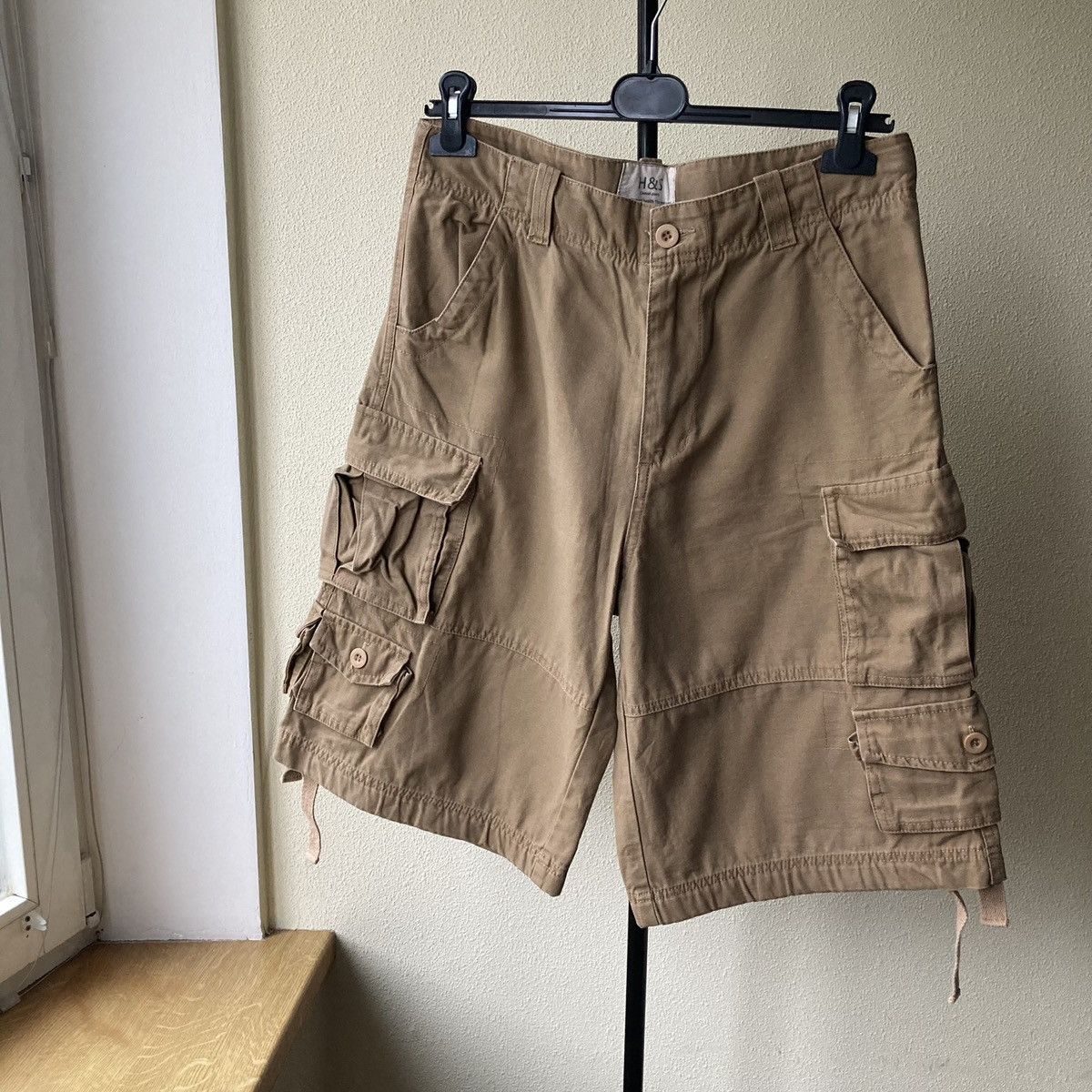 Vintage Army Brown Shorts Y2k Style USA Casual Workers 90s Vintage Size US 34 / EU 50 - 1 Thumbnail