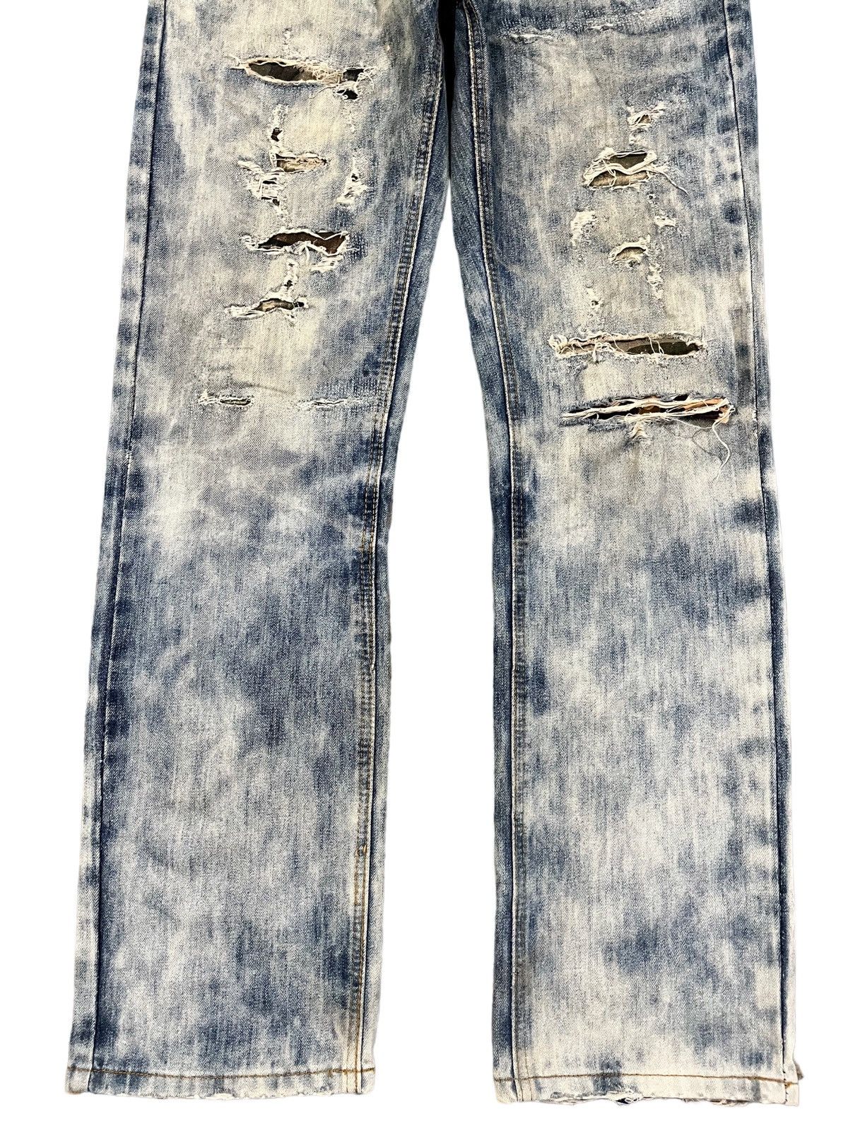 If Six Was Nine × Yasuyuki Ishii Vintage Alex Rogan Acid Wash Ripped Distressed Denim Size US 34 / EU 50 - 3 Thumbnail