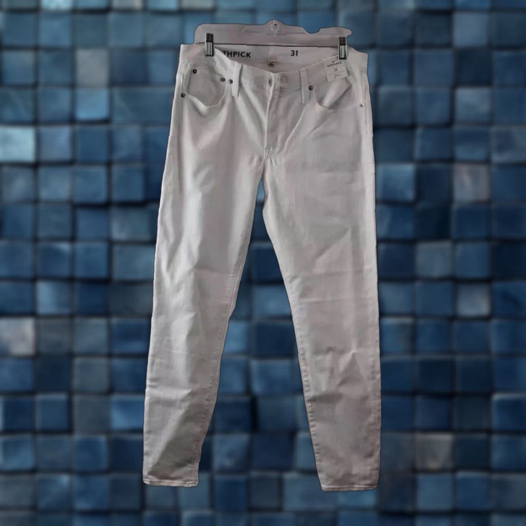 J.Crew J.Crew Women's Jeans 8” White Denim Toothpick Skinny Trouser Size 31 NEW NWT Size 24" / US 00 / IT 34 - 1 Thumbnail