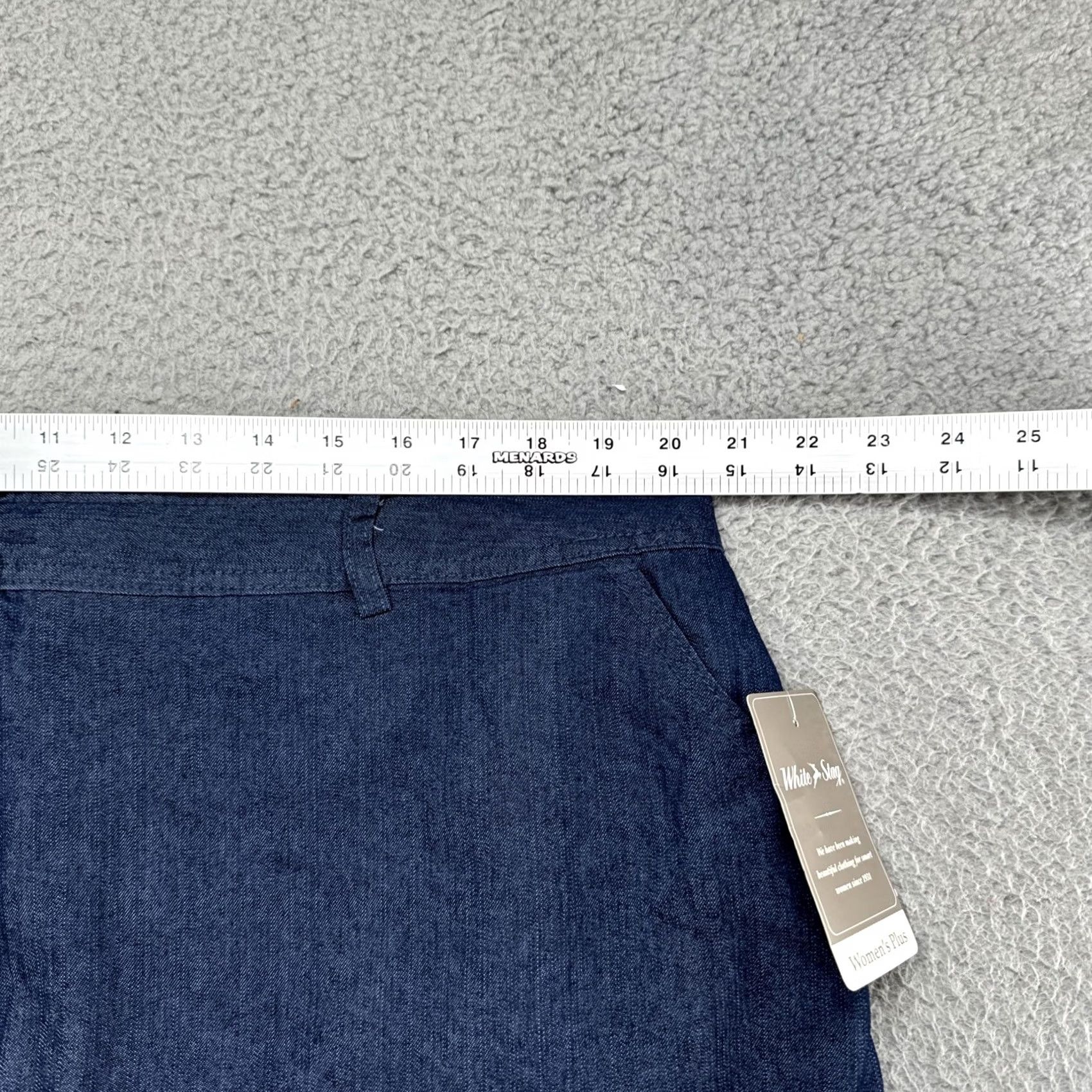 Vintage VINTAGE White Stag Denim Skort Skirt Midi Plus Size 18 Blue A-Line Pockets 90s Ba Womens Size 40" / US 18 - 4 Thumbnail