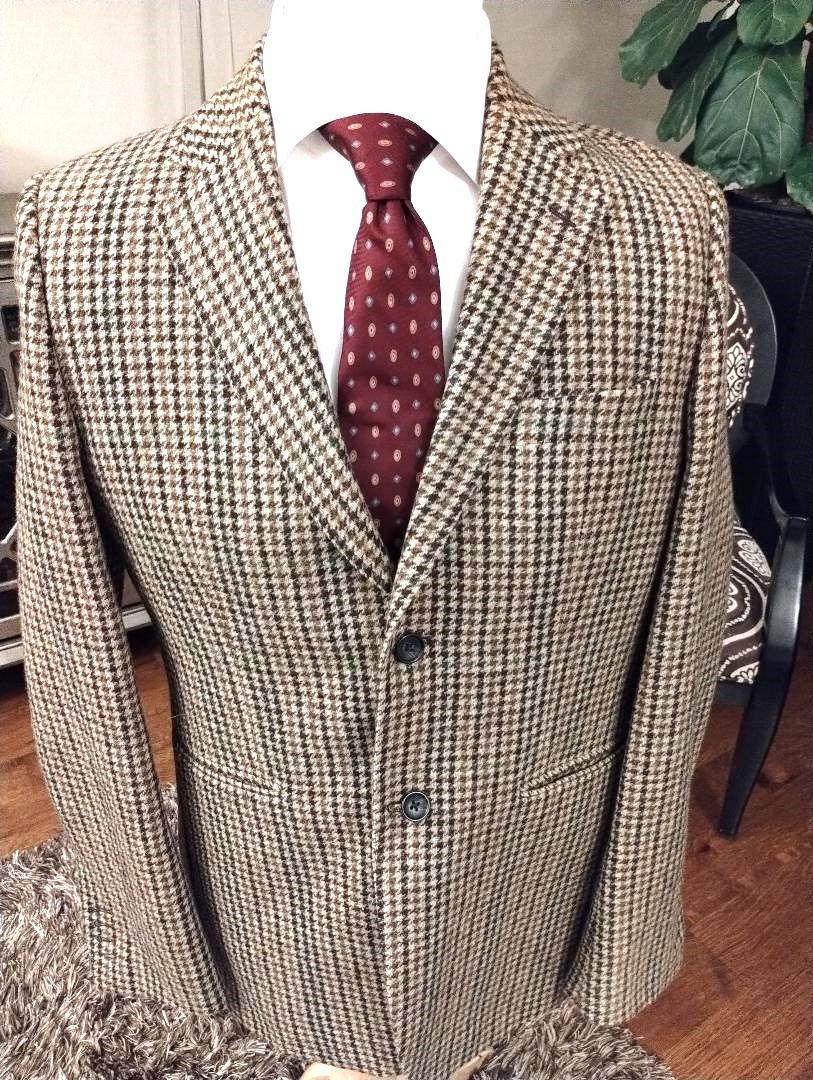 Ds Dundee Mod 100% Wool 2 Button Houndstooth Blazer | Grailed