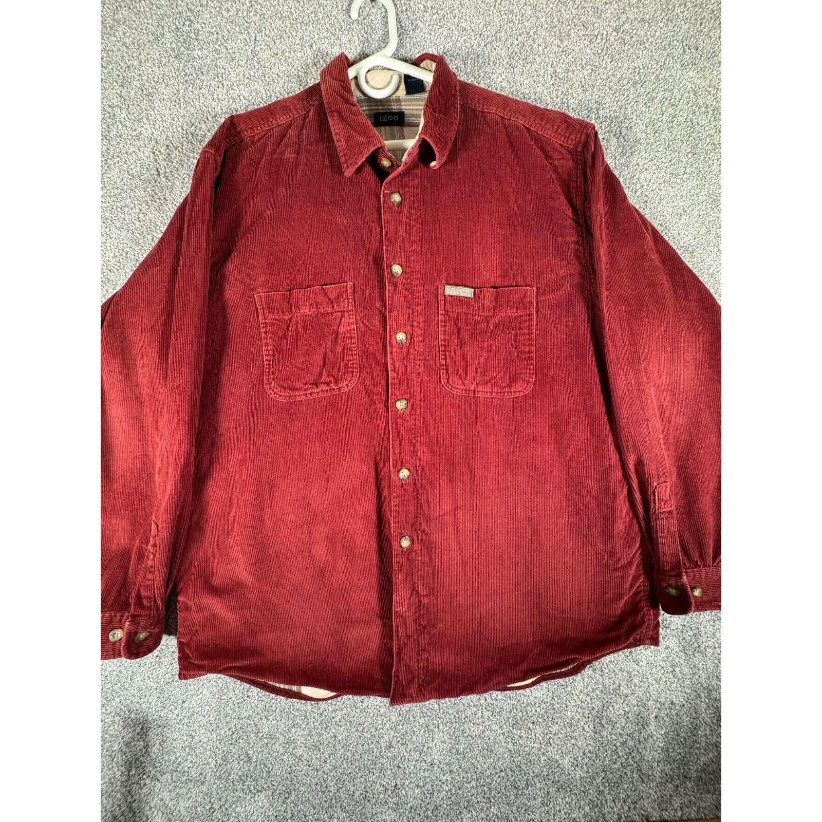 Izod Izod Heavy Corduroy Shirt Mens XL Flannel Lined Vintage 90s Size US XL / EU 56 / 4 - 1 Thumbnail