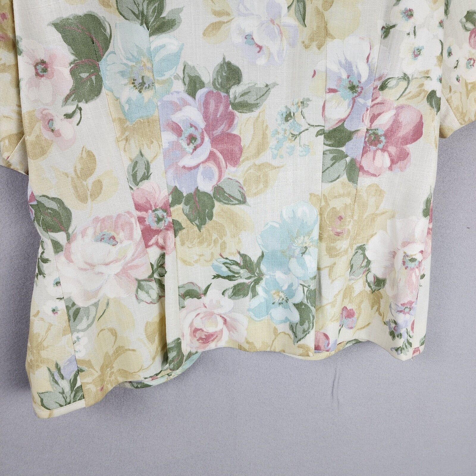 Vintage Leslie Fay Floral Print Short Sleeve Jacket Size P10 Size L / US 10 / IT 46 - 6 Thumbnail