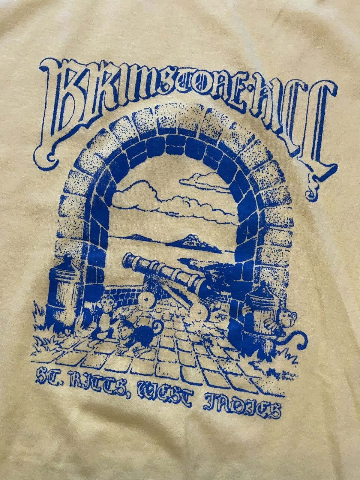 Hanes × Vintage VTG 50/50 Brimstone Hill West Indies Single Stitch T-Shirt Size US XL / EU 56 / 4 - 1 Thumbnail