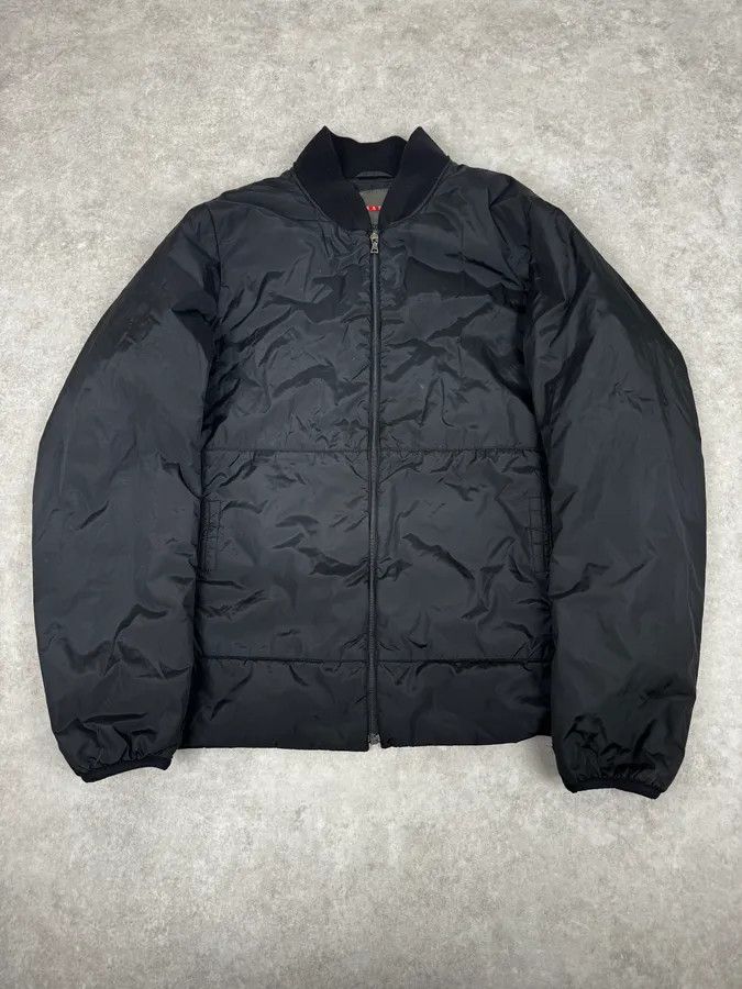 Prada 2000s Prada Black Nylon Bomber Jacket Size US L / EU 52-54 / 3 - 1 Thumbnail