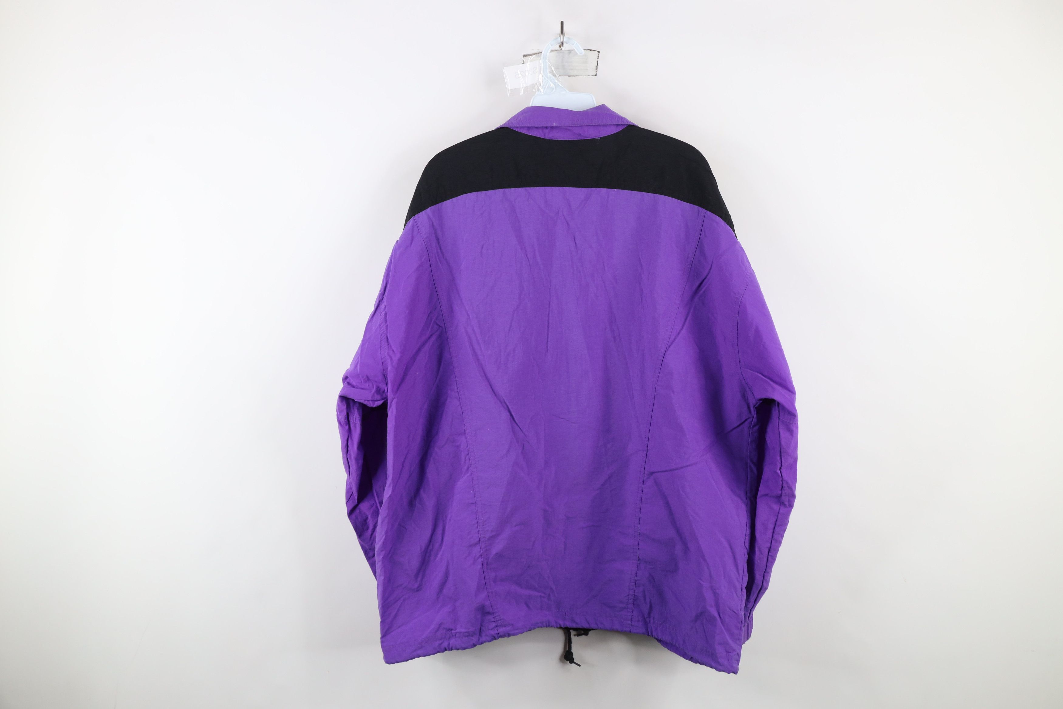 Champion × Vintage Vintage 90s Champion Reflective Windbreaker Jacket Purple Size L / US 10 / IT 46 - 13 Thumbnail