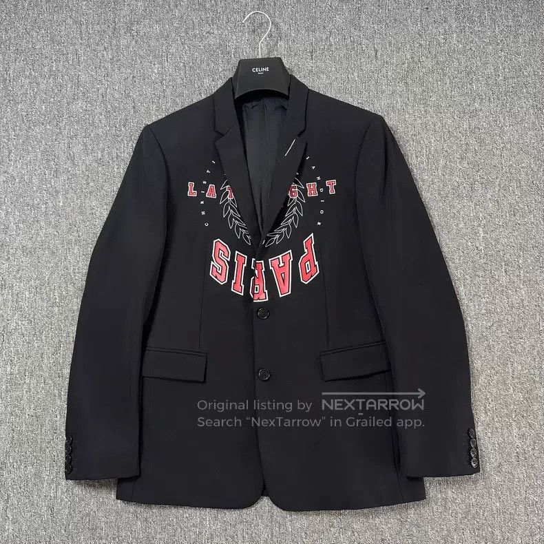Dior Dior 18ss wheat spike slogan logo woollen suit suit jacket Size US M / EU 48-50 / 2 - 1 Thumbnail