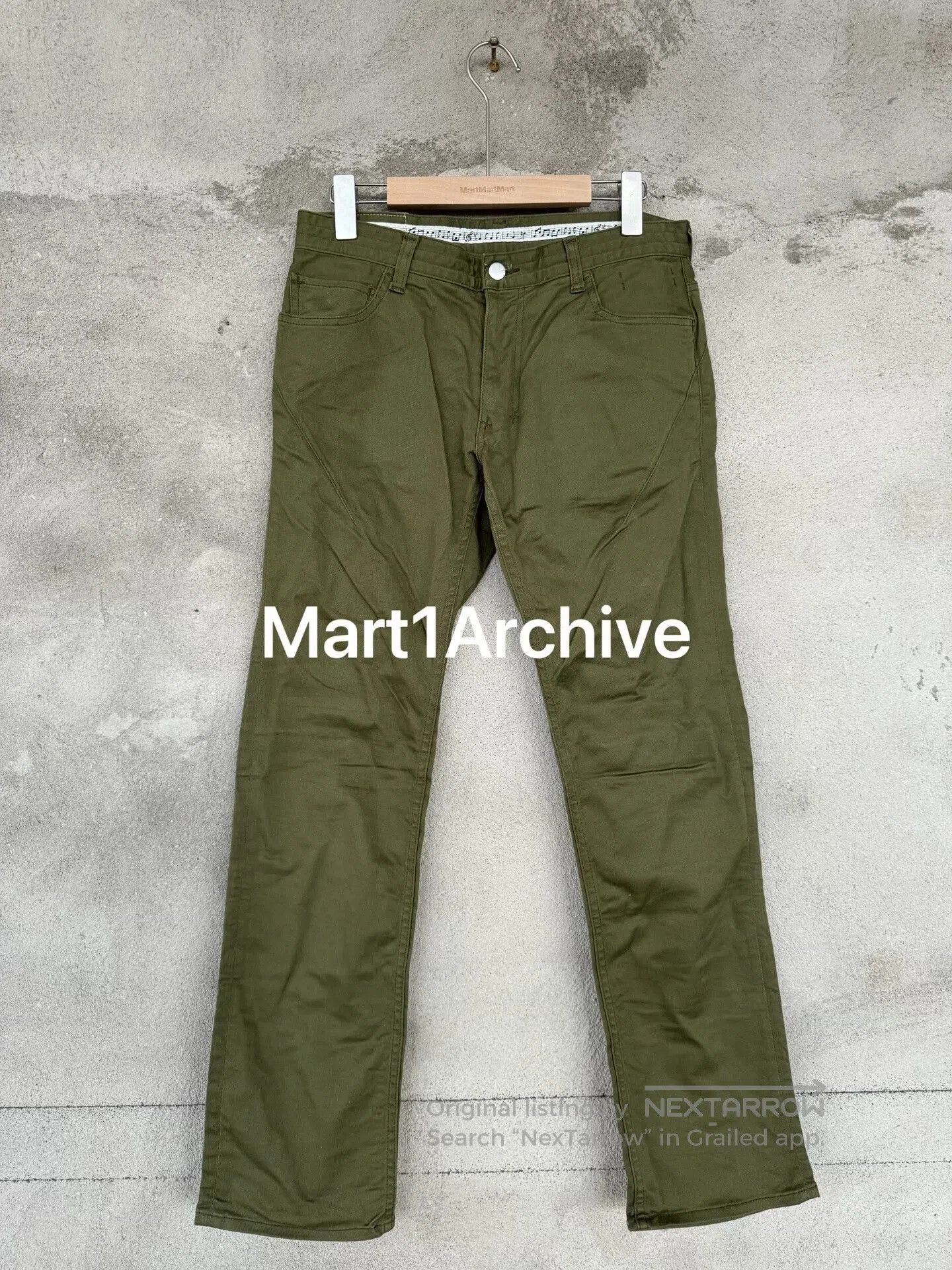 Number Nine Military Green Casual Pants.